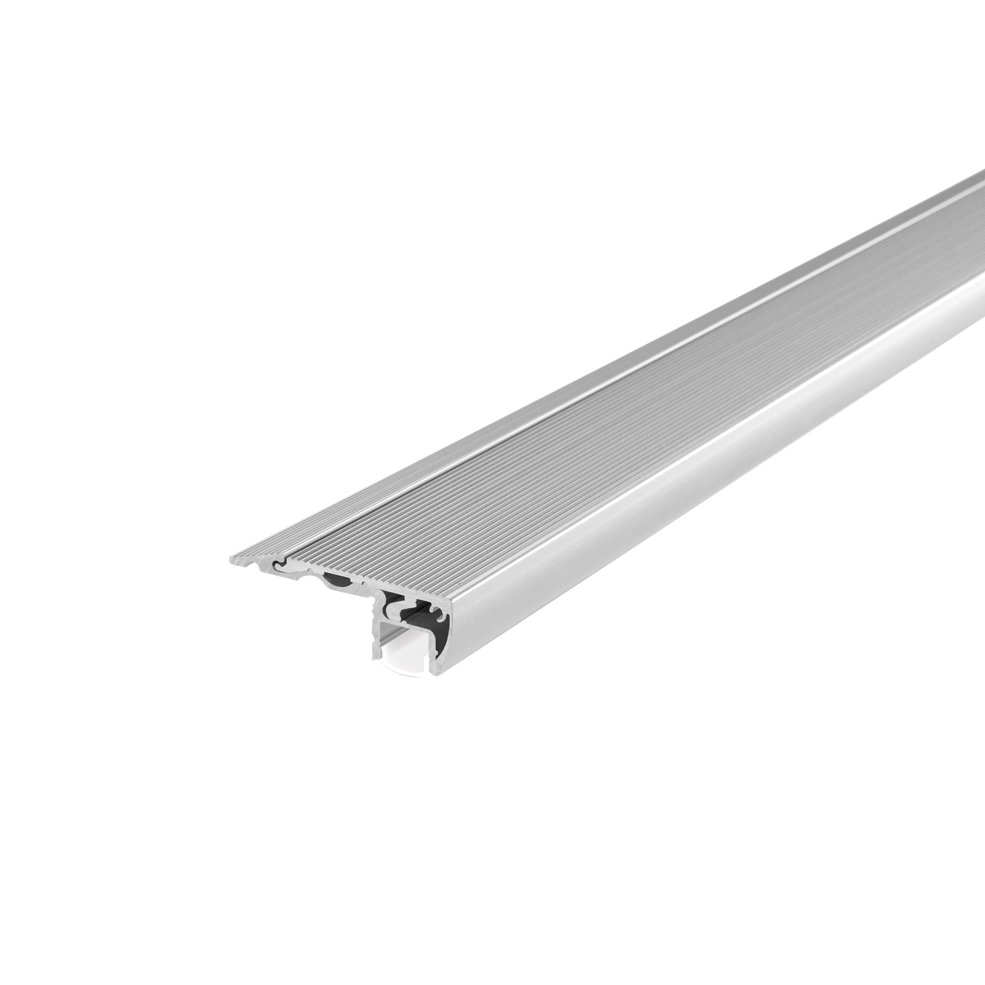 PROFILO STEPWAY ALLUMINIO PER GRADINI CON BATTENTE INCLUSO 200X5,9X2CM - Intec