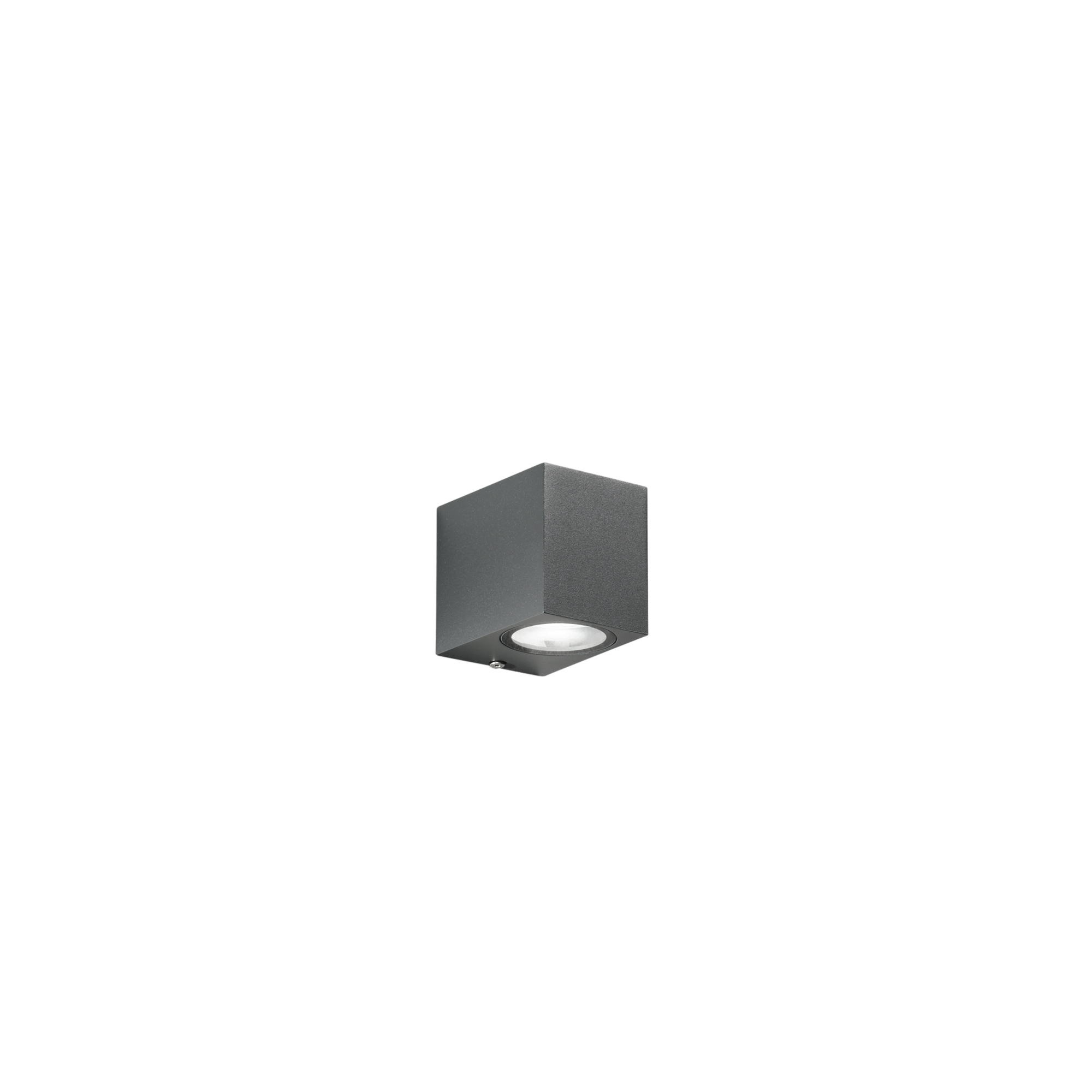 QUBO outdoor wall light in anthracite aluminum h 80 mm - Intec