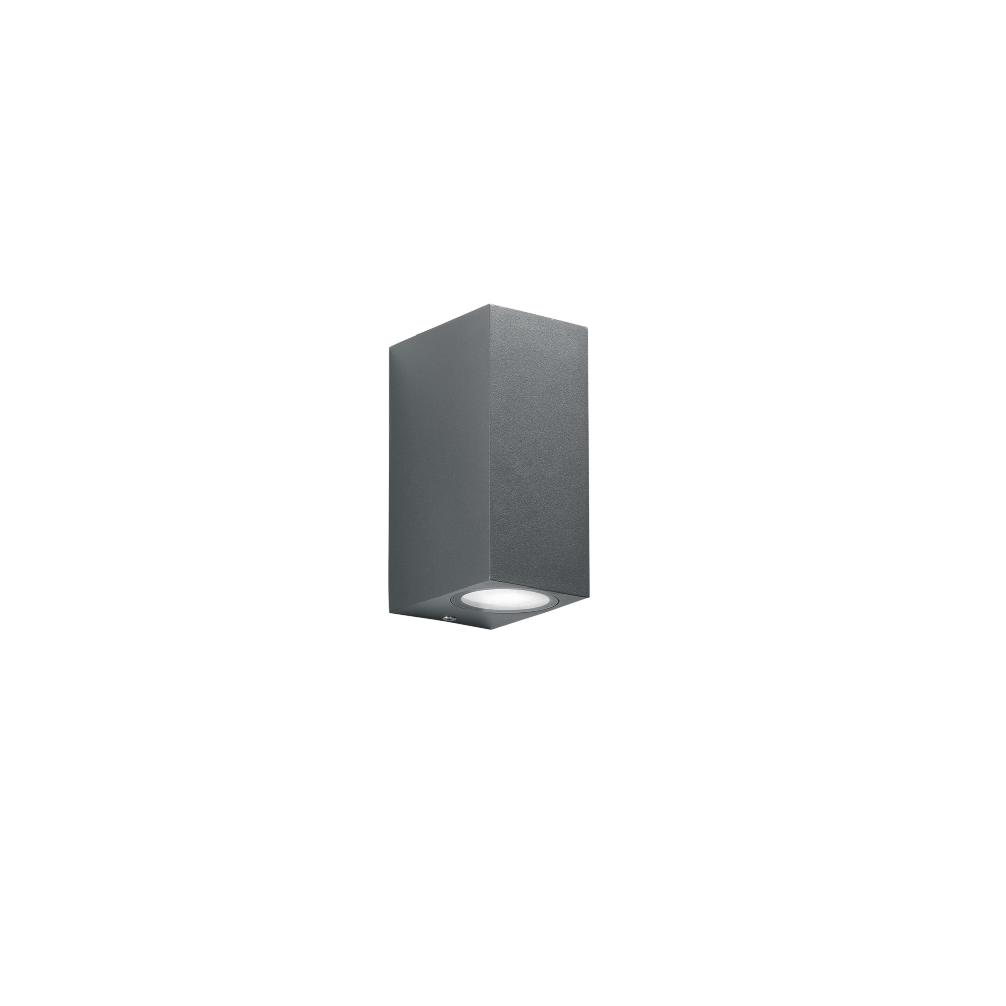 QUBO outdoor wall light in anthracite aluminum with dual-emission light h 151 mm - Intec