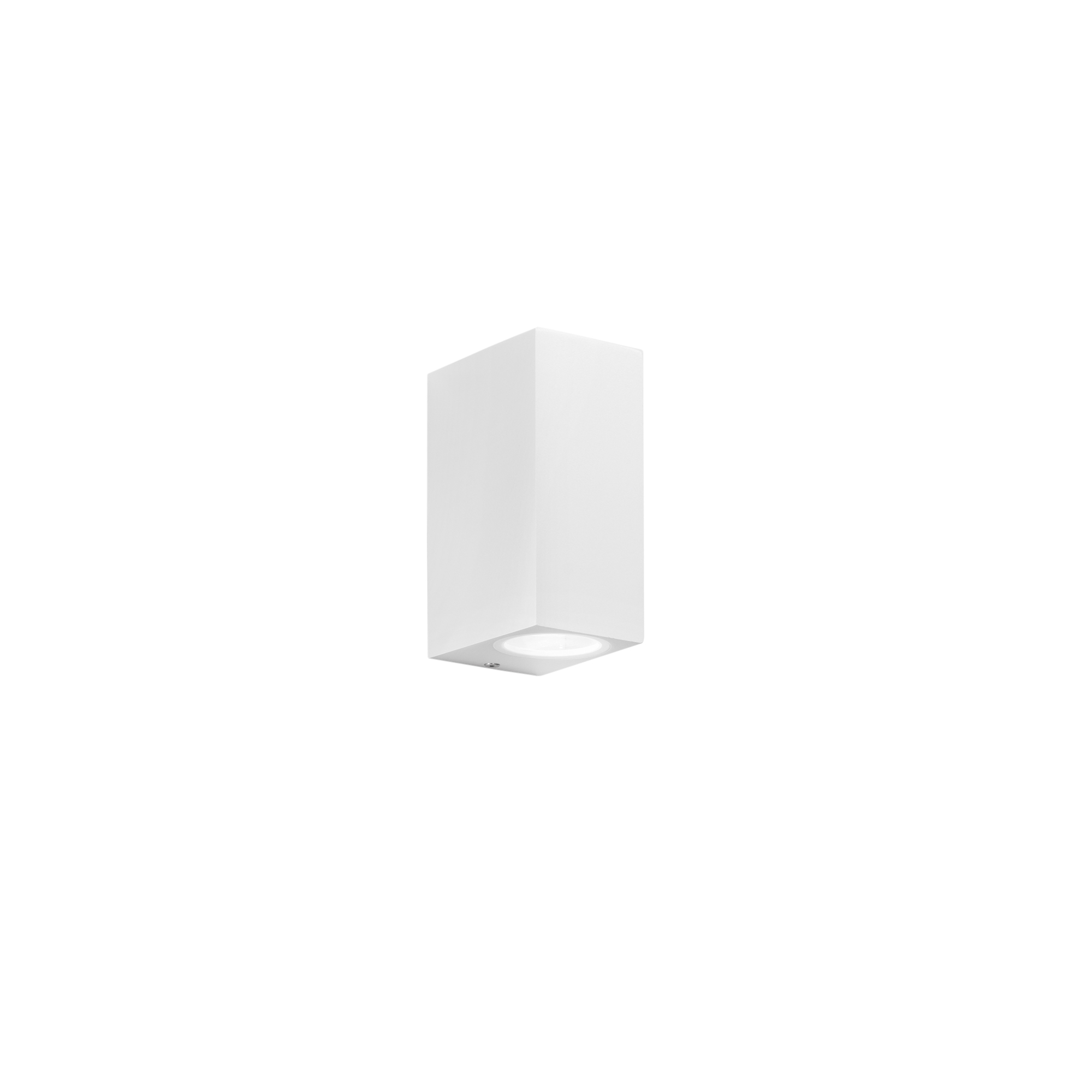 QUBO outdoor wall light in white aluminum with dual-emission light h 151 mm - Intec