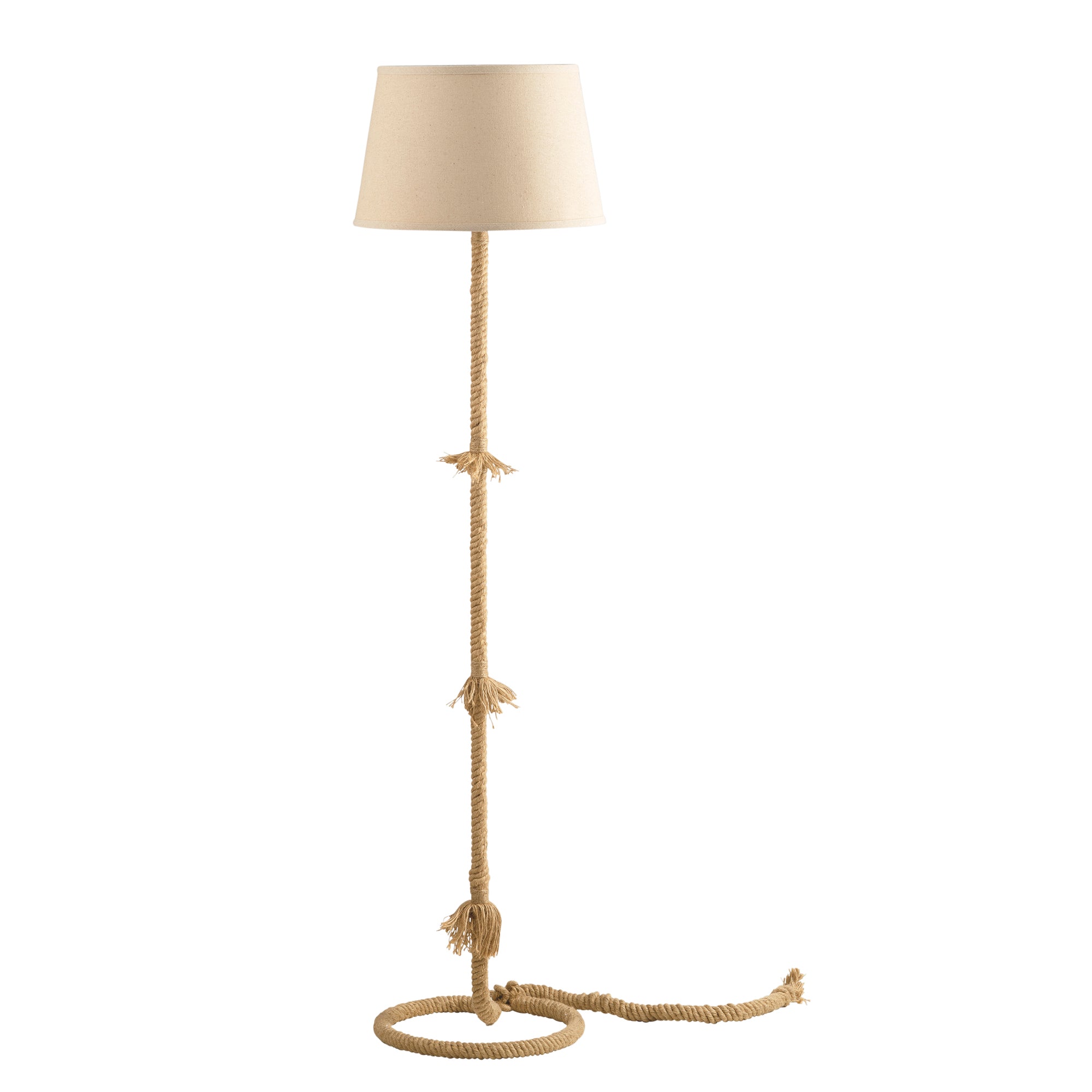 ROPE floor lamp in hemp and metal - Luce Ambiente e Design