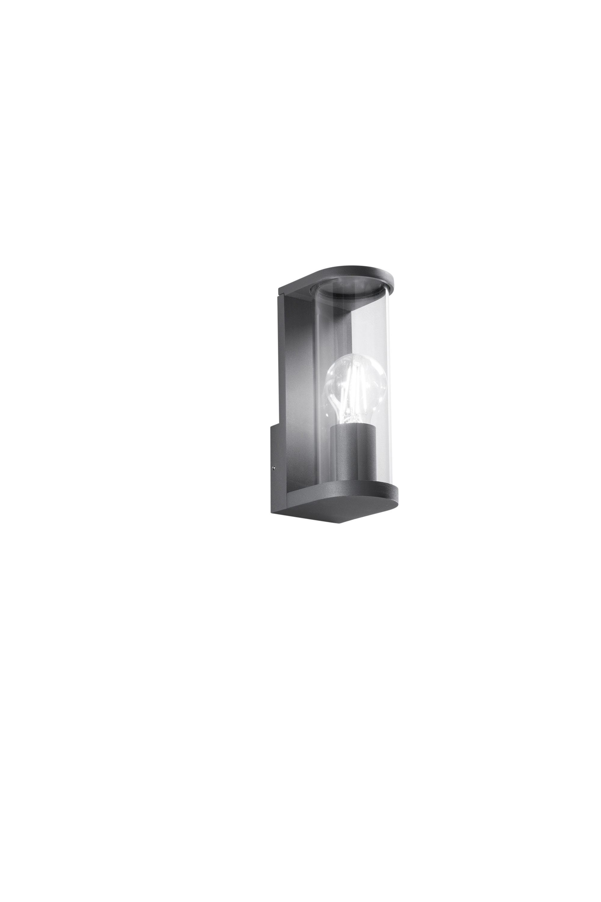 APPLIQUE ROSEN ANTRACITE IN ALLUMINIO+VETRO 1XE27 IP44 119X83X222MM - Intec