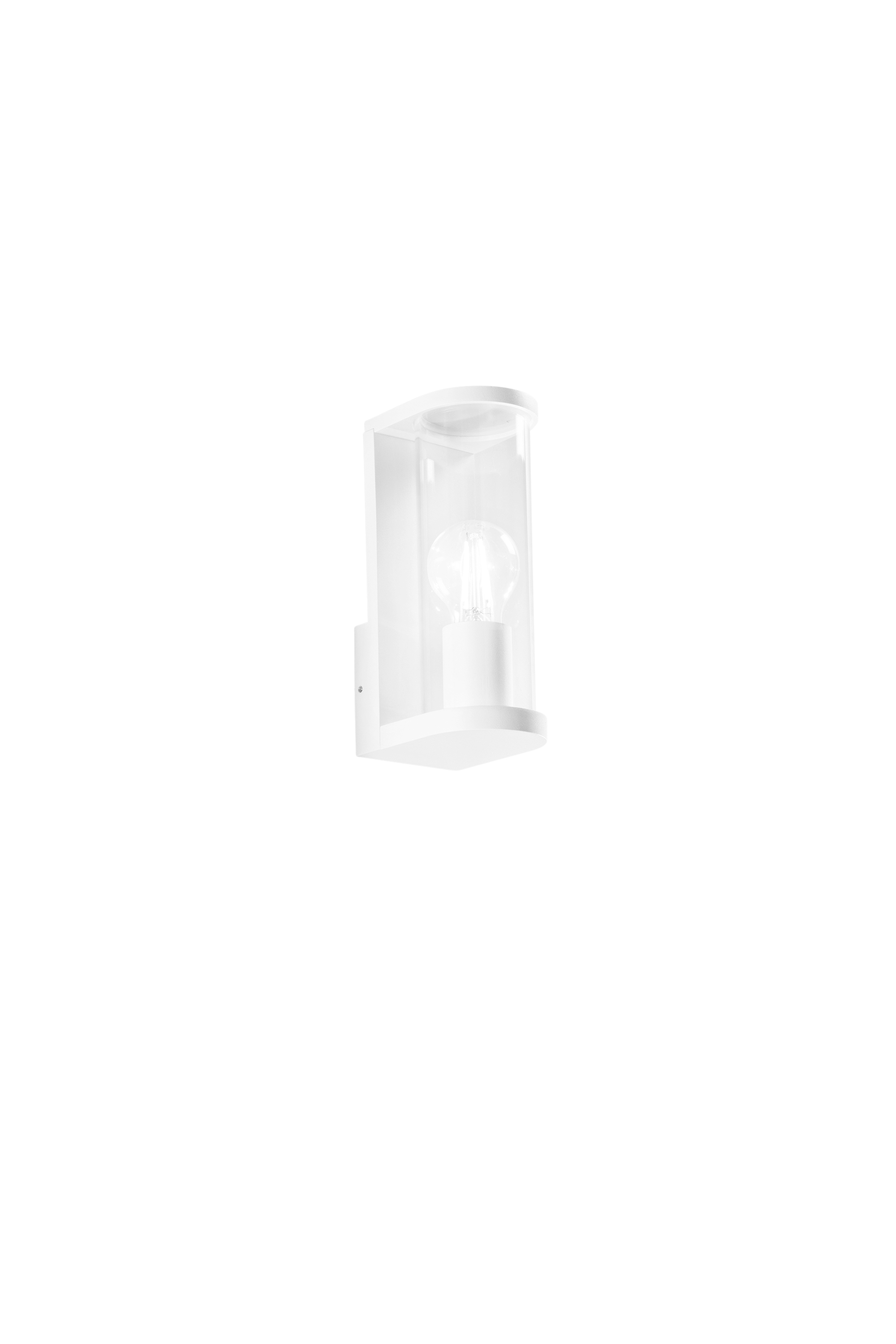 APPLIQUE ROSEN BIANCO IN ALLUMINIO+VETRO 1XE27 IP44 119X83X222MM - Intec