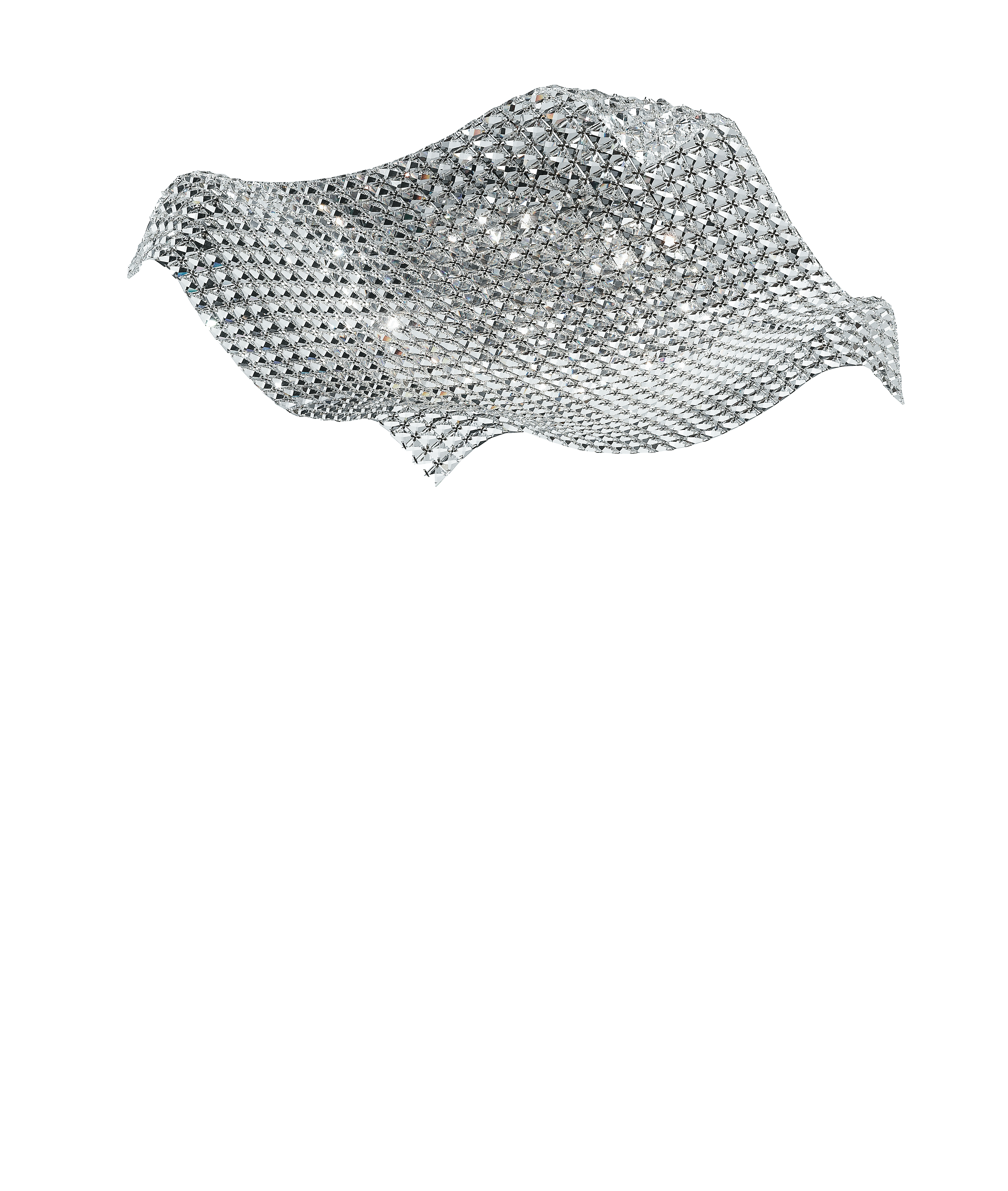 PLAFONIERA RUMBA TRASPARENTE 9XG9 72X72X16CM - Luce Ambiente e Design