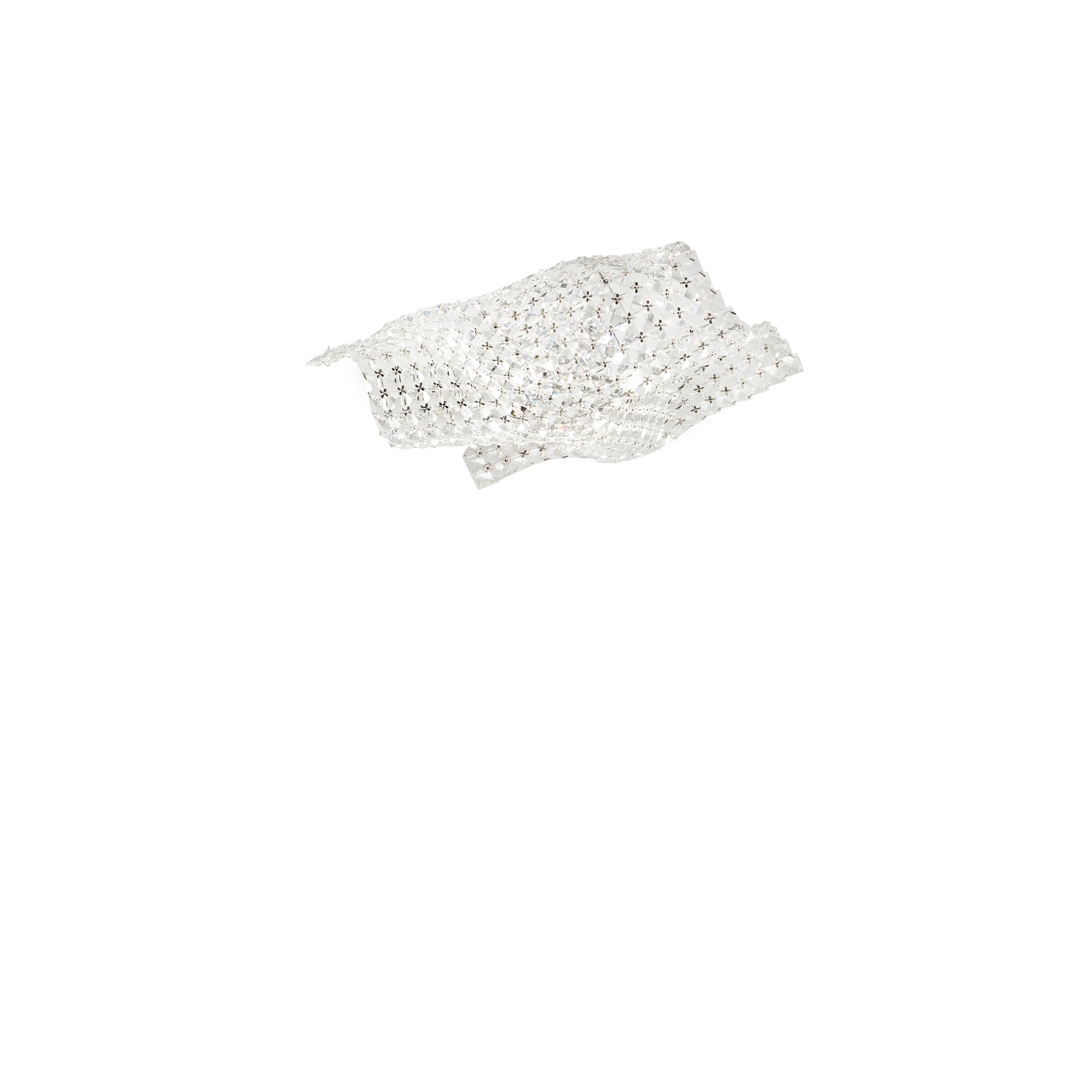 PLAFONIERA RUMBA TRASPARENTE 4XG9 44X44X12CM - Luce Ambiente e Design