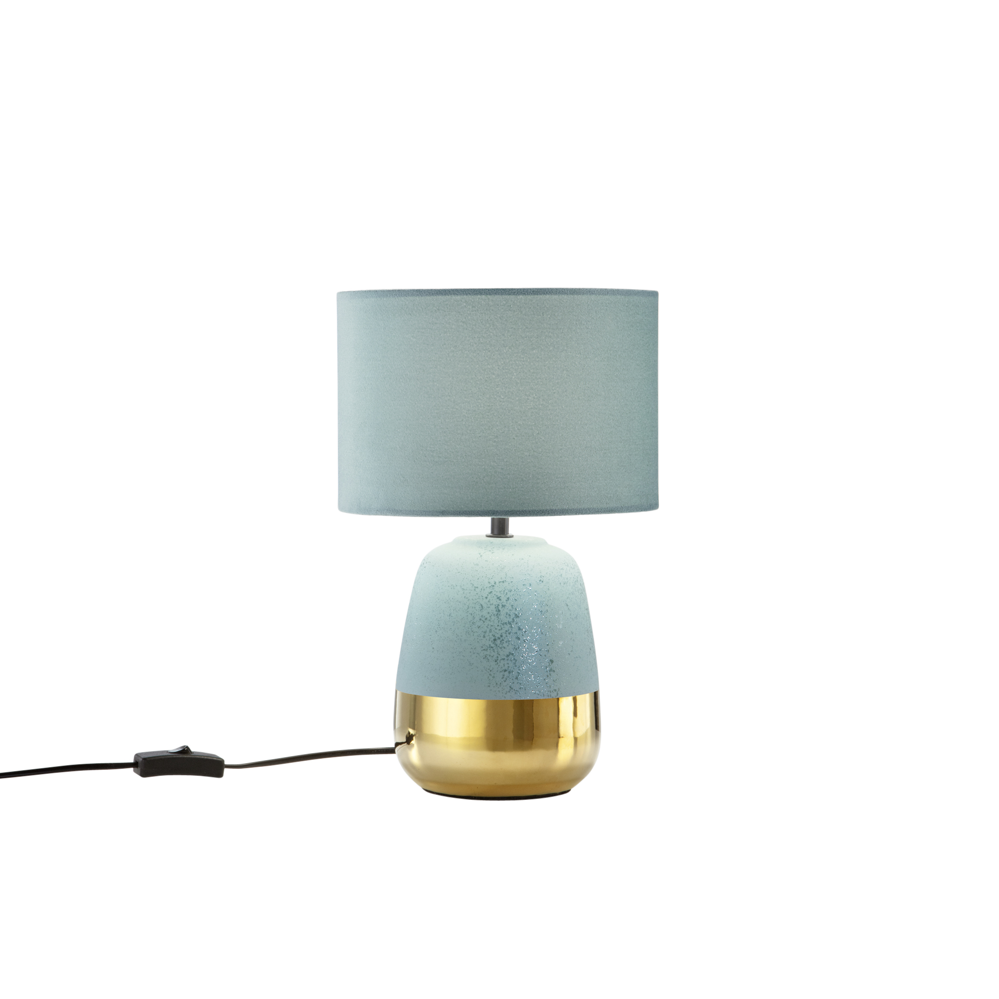 LUME SIOUX VERDE PAVONE/ORO 1XE27 22X22X45CM - Luce Ambiente e Design