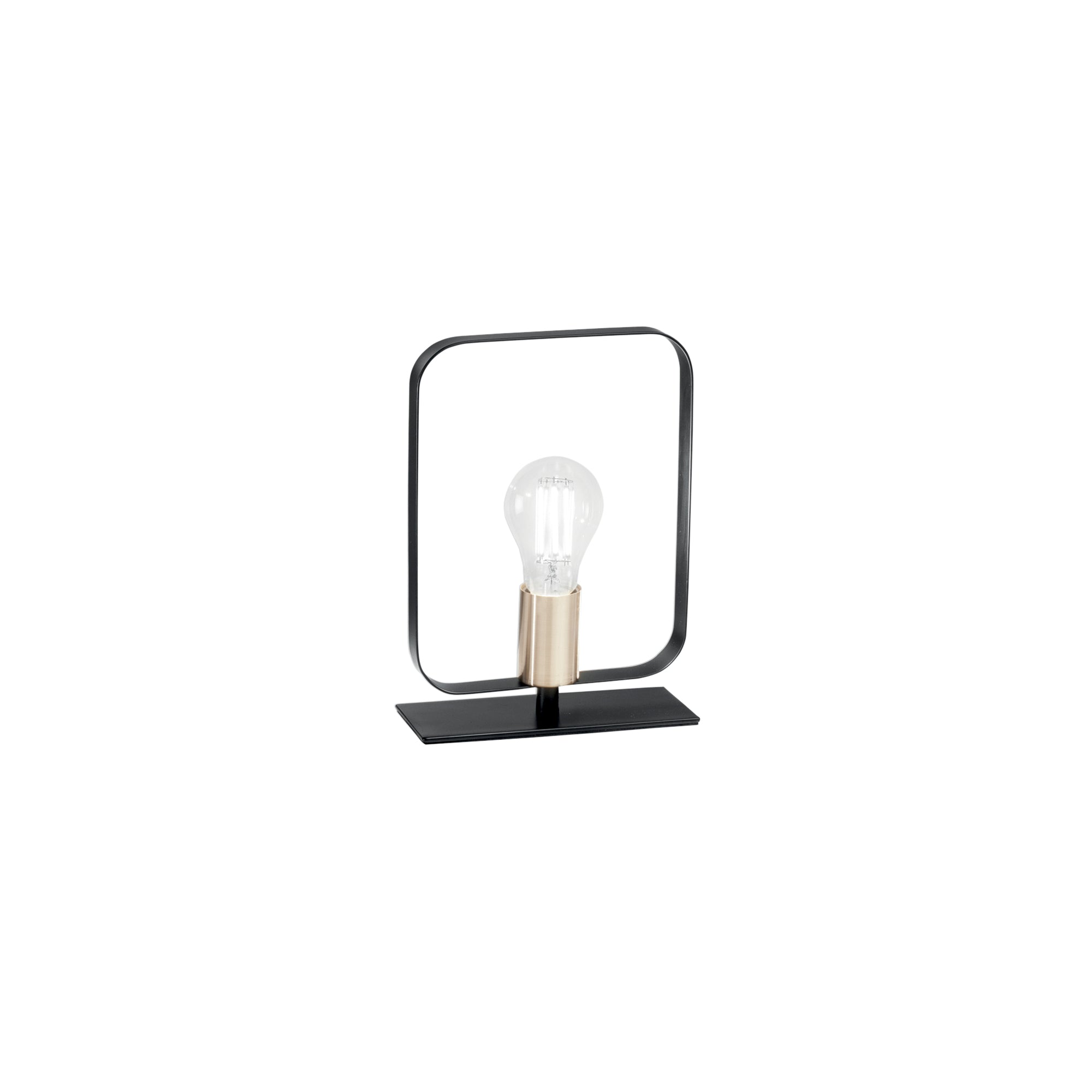 LUME SMITH NERO/ORO 1XE27 19,5X19,5X24,8CM - Luce Ambiente e Design