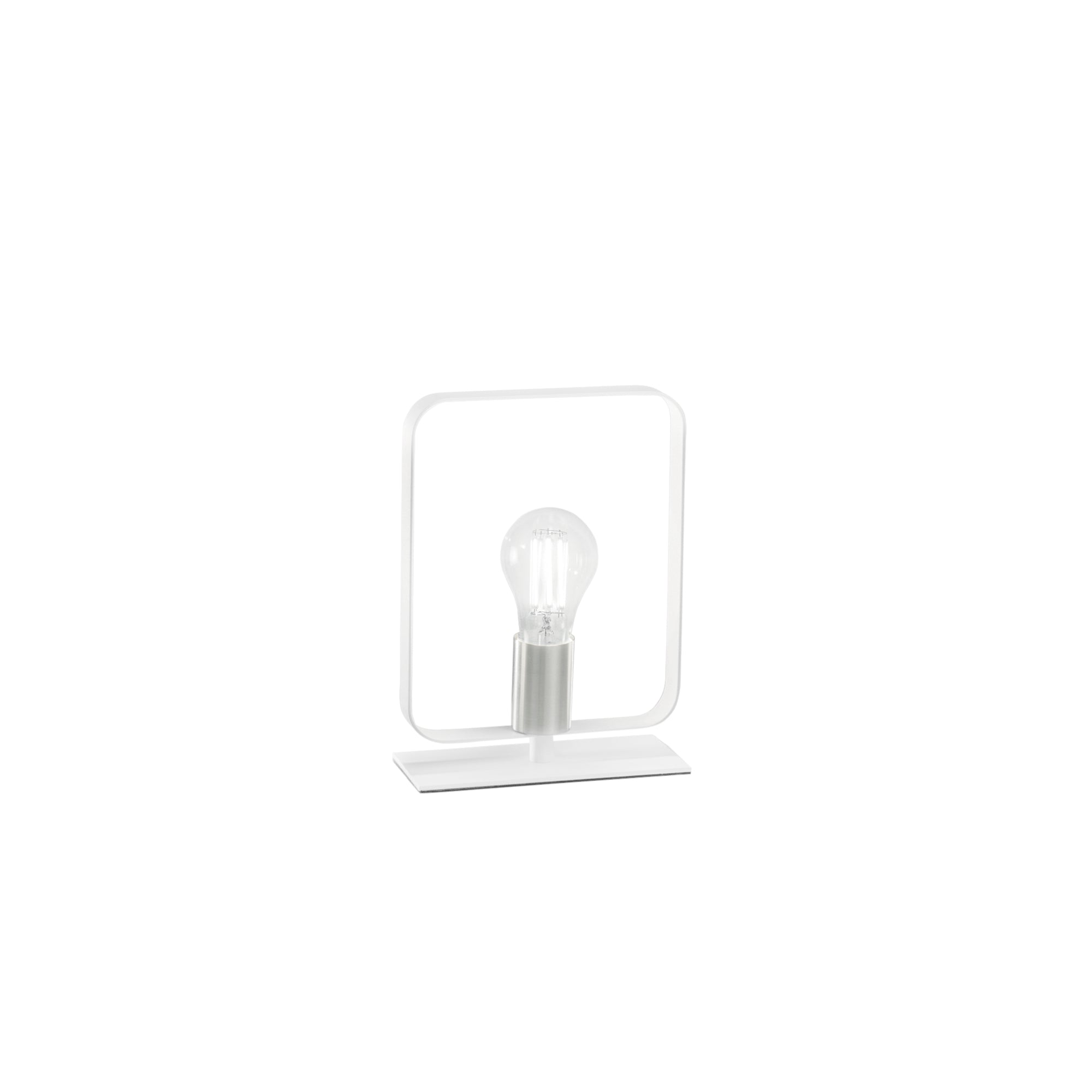 LUME SMITH BIANCO/NICKEL 1XE27 19,5X19,5X24,8CM - Luce Ambiente e Design