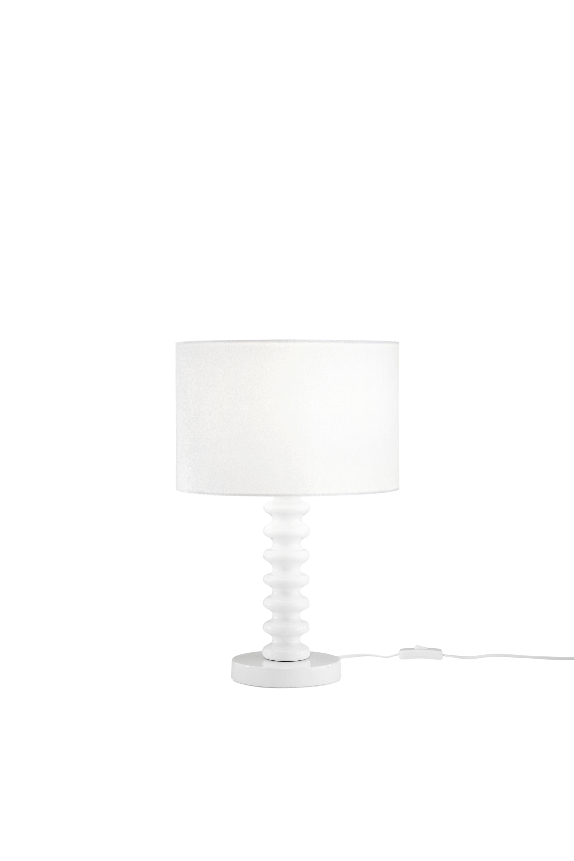 LUME SULTAN BIANCO IN METALLO+VELLUTO 1XE27 15W, LAMP. Dia30XH20CM, STRTTURA 30X30X45.5CM - Luce Ambiente e Design