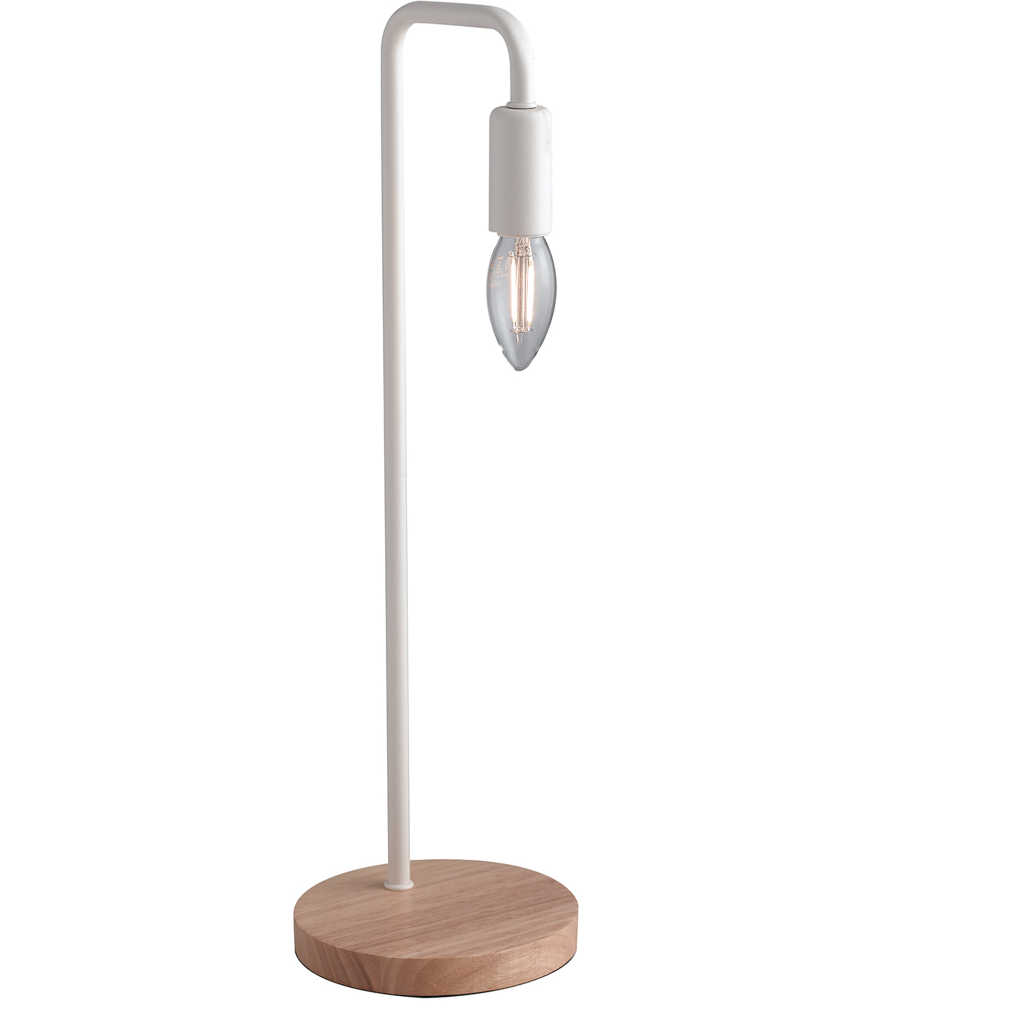 LUME SUSHI BIANCO CON LEGNO NATURALE 1XE14 14X45CM - Luce Ambiente e Design