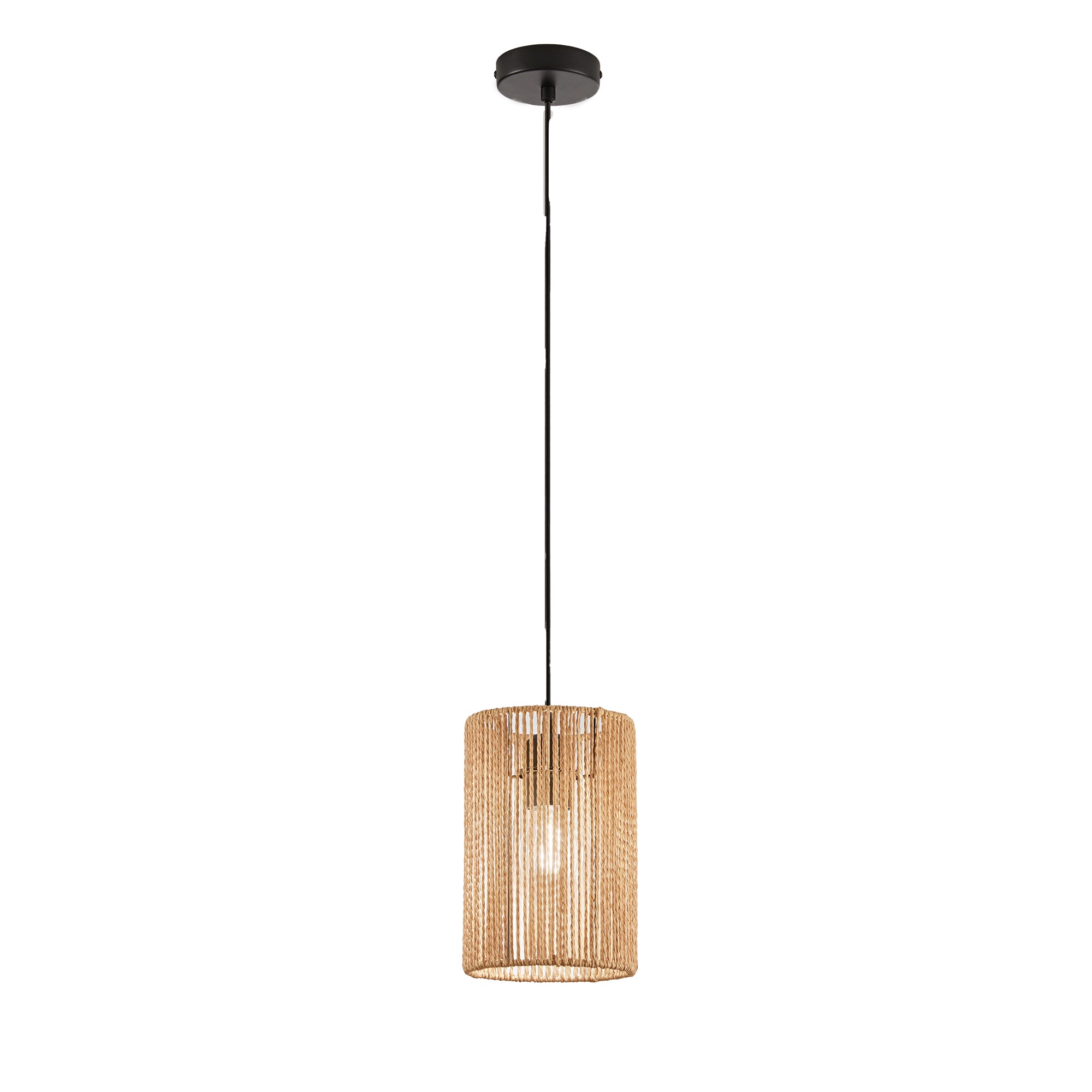 SOSPENSIONE TROPIKANA LEGNO 1XE27 18X25X 177,5CM - Luce Ambiente e Design