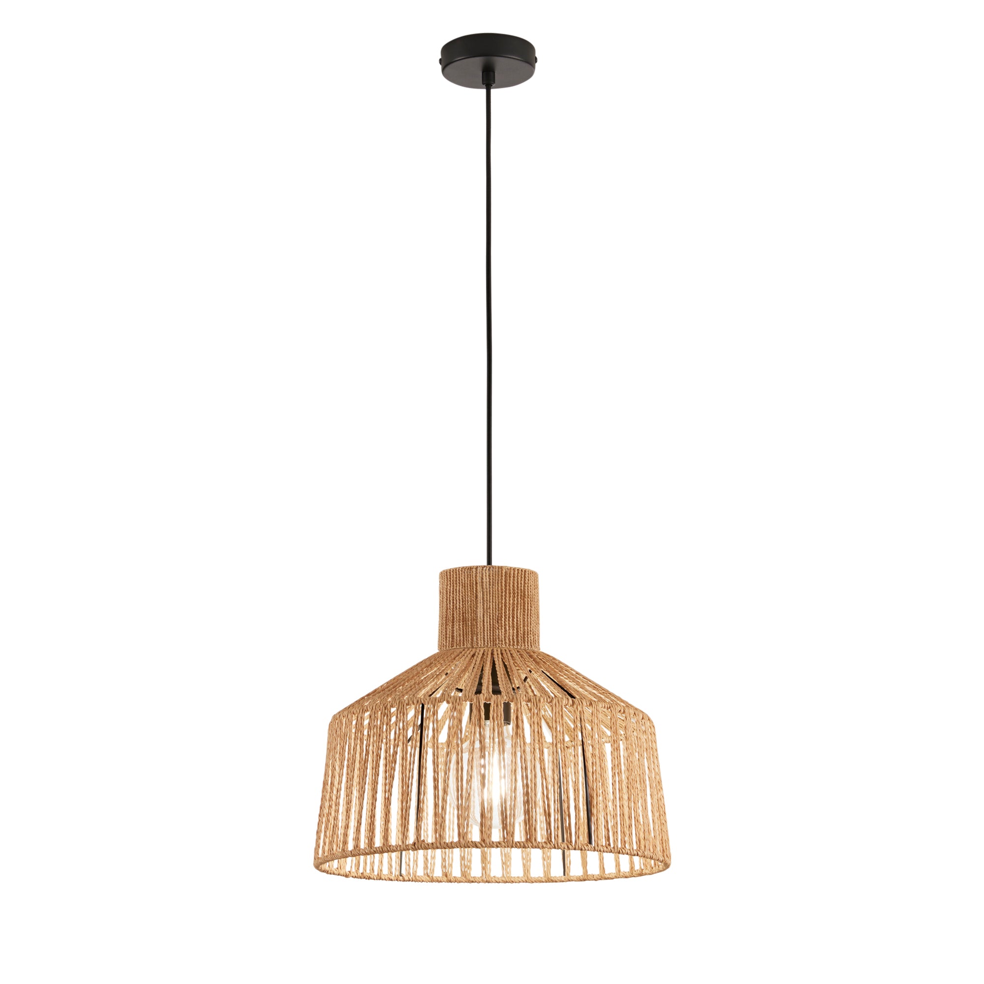 SOSPENSIONE TROPIKANA LEGNO 1XE27 35X31X183,5CM - Luce Ambiente e Design