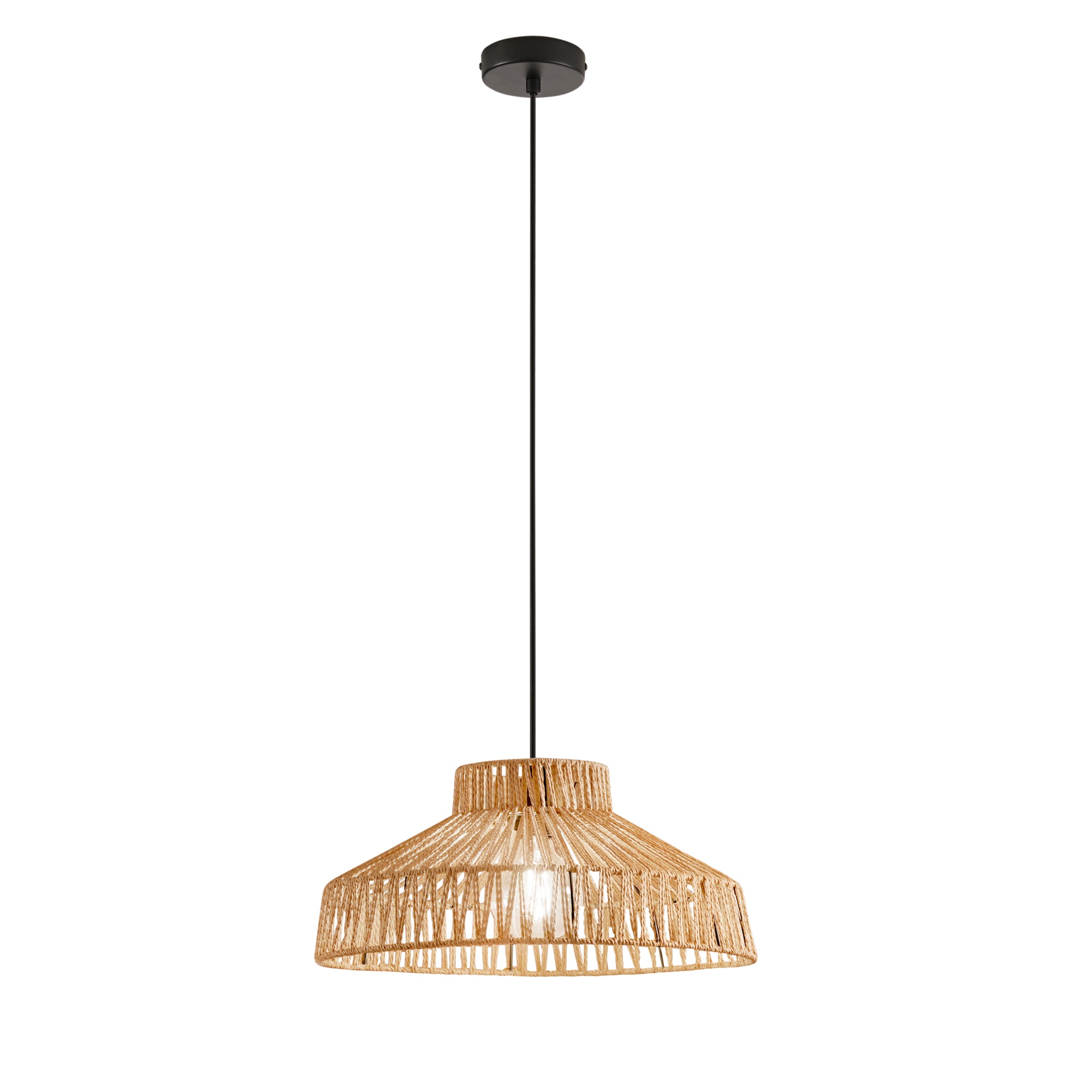 SOSPENSIONE TROPIKANA LEGNO 1XE27 46X21X173,5CM - Luce Ambiente e Design