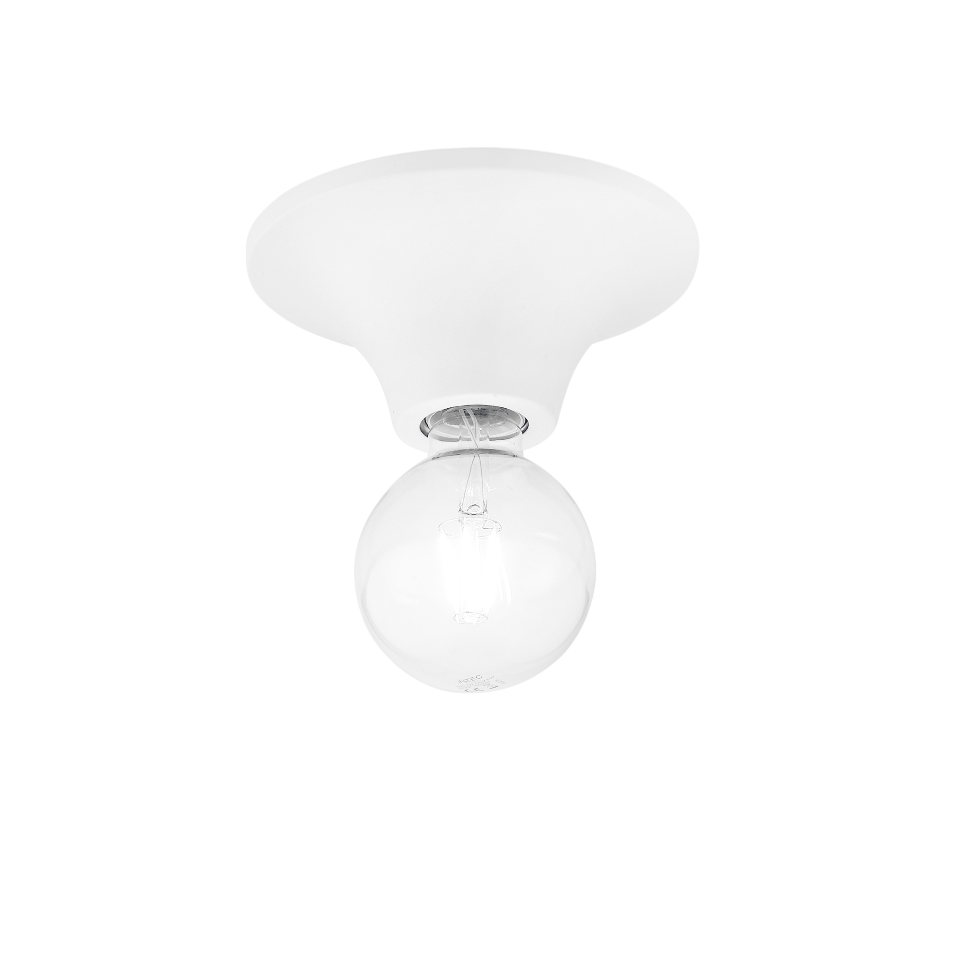 PLAFONIERA VESEVUS BIANCA 1XE27 18X18X8CM - Luce Ambiente e Design