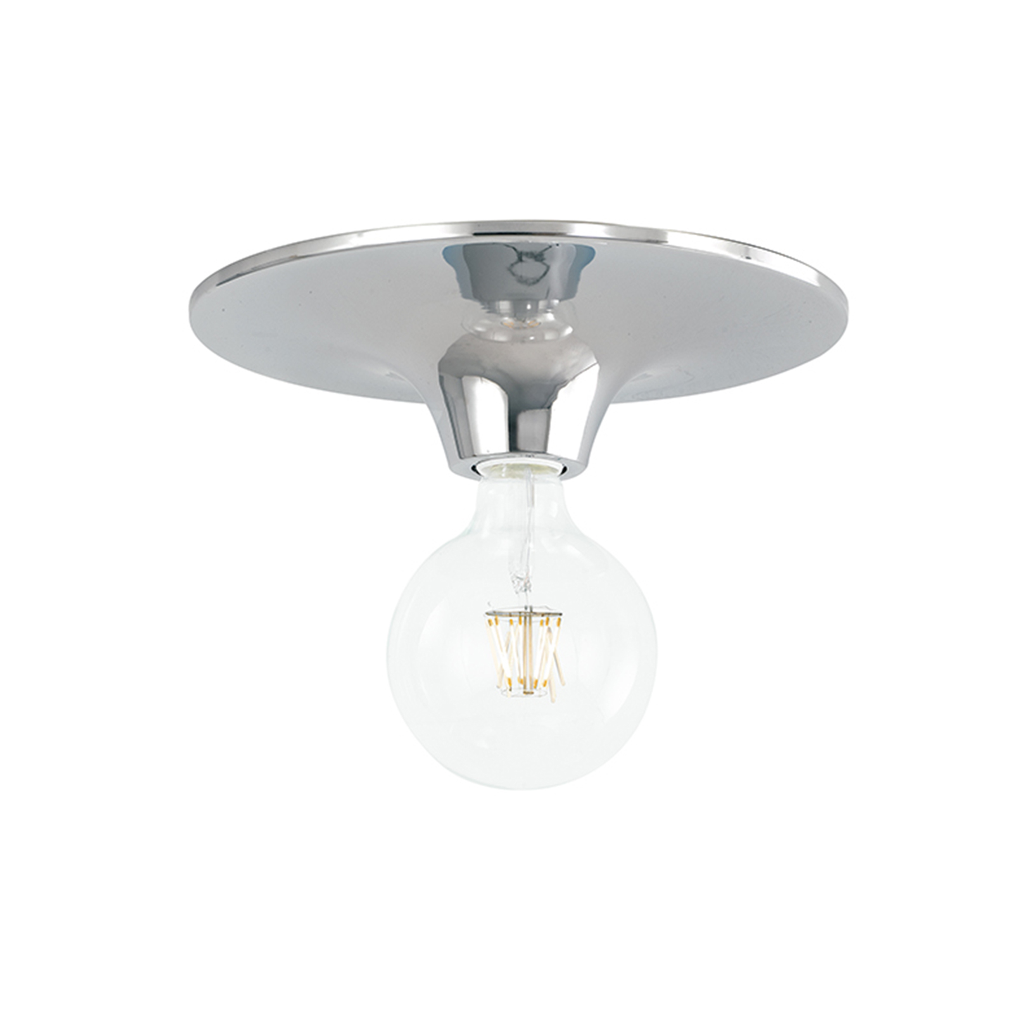 PLAFONIERA VESEVUS CROMO 1XE27 30X30X8CM - Luce Ambiente e Design
