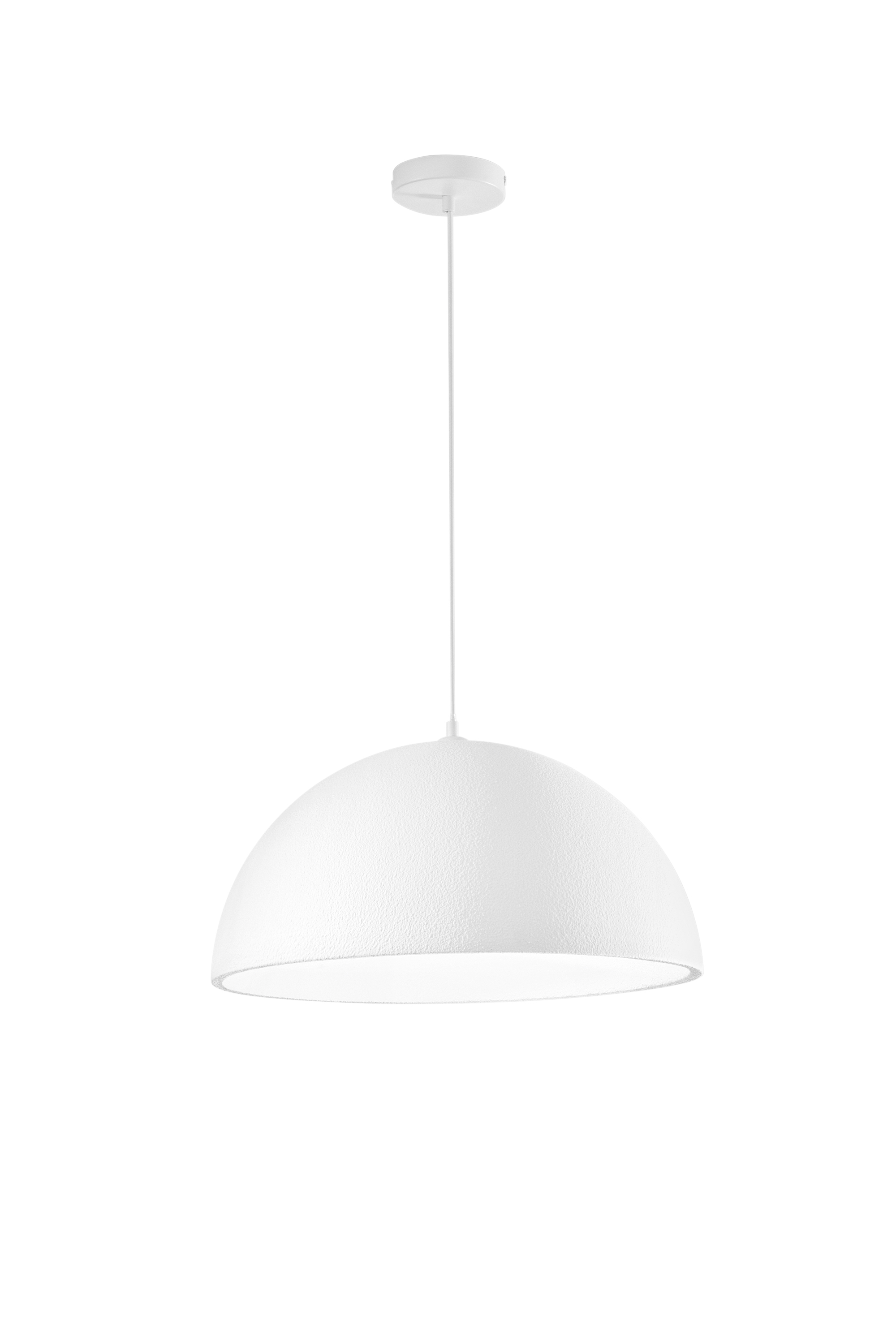SOSPENSIONE XENIA BIANCA IN PU 1XE27 φ50X25CM - Luce Ambiente e Design