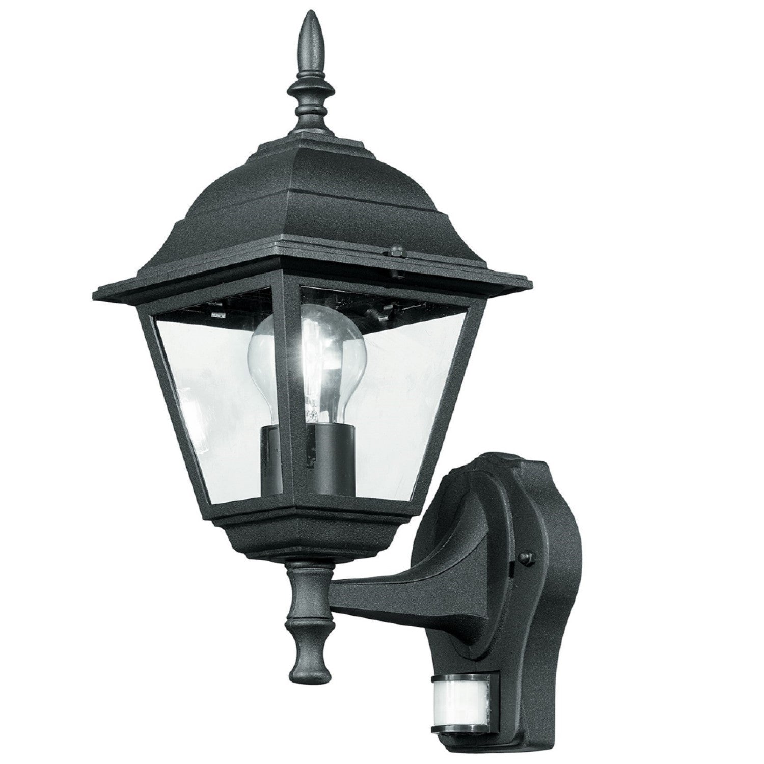 APPLIQUE UP ROMA NERA 1XE27 IP44 CON SENSORE 19,5X39X14,6CM - Intec