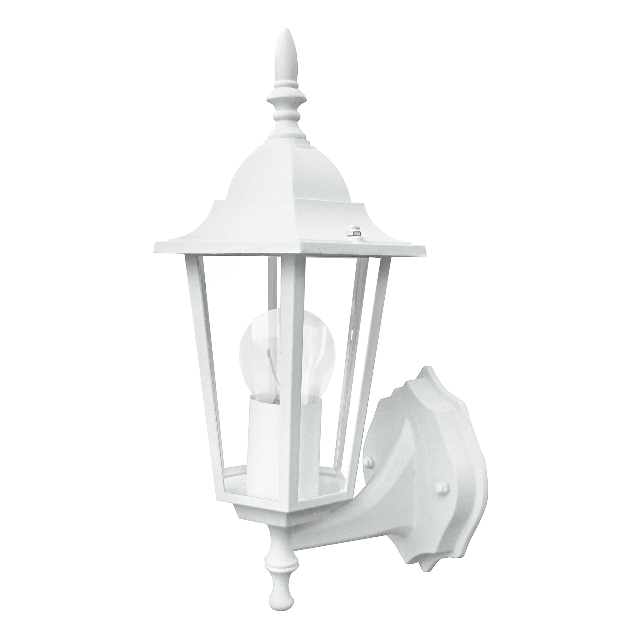 MILANO outdoor wall light in white aluminum with glass diffuser IP44 - Intec