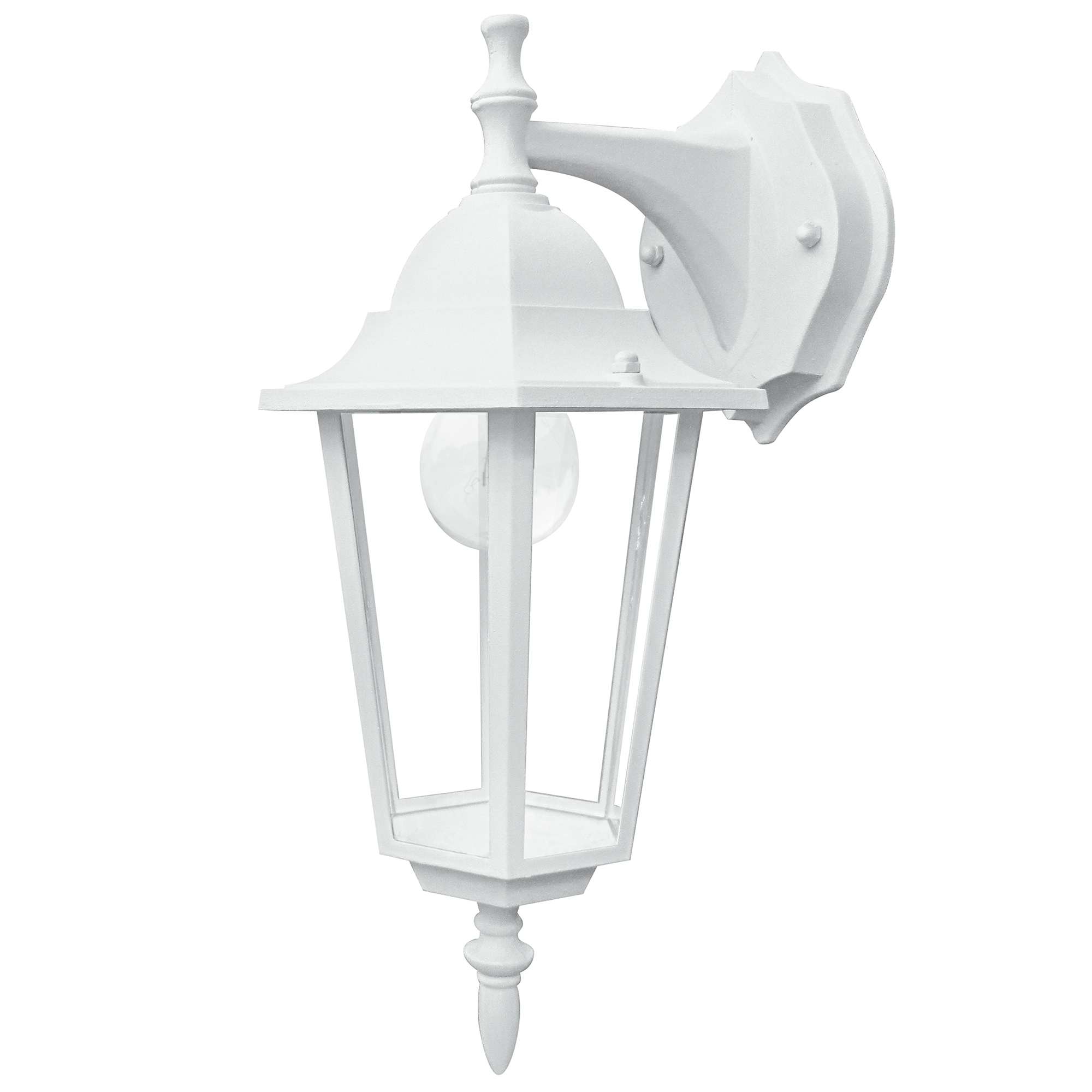 MILANO outdoor wall light white with glass diffuser downlight IP44 - Intec