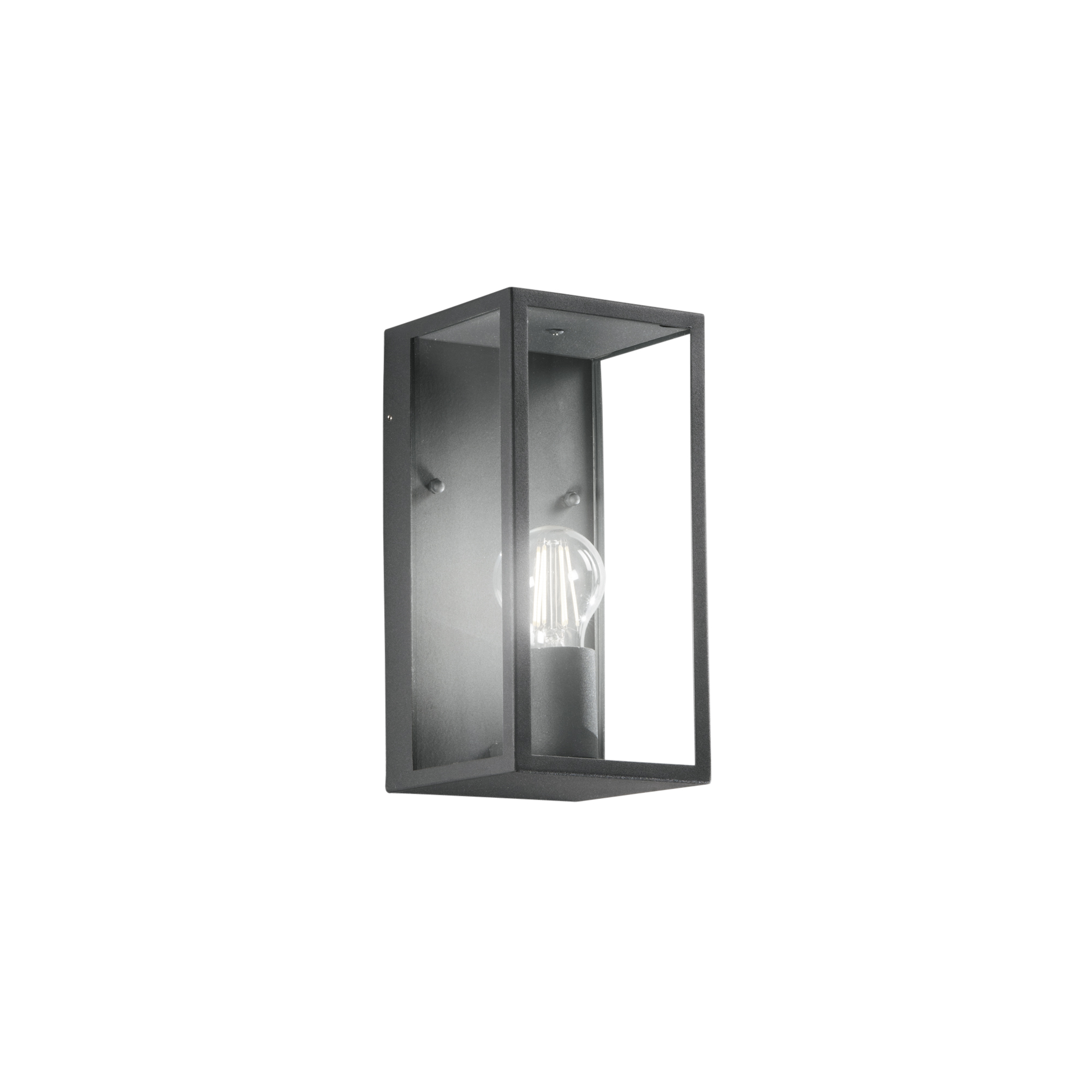 MIRAGE outdoor wall light in anthracite metal with glass diffuser - Intec