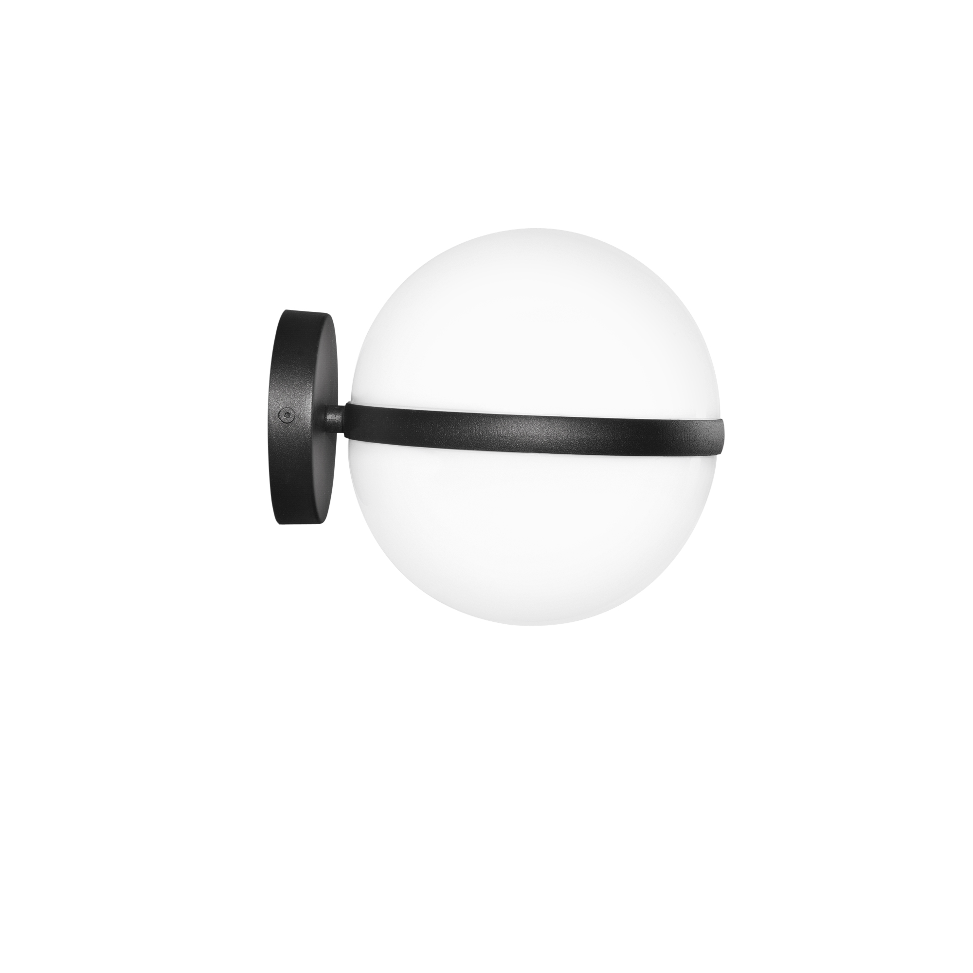 ORBIT outdoor wall light in black PMMA acrylic with white diffuser - Intec