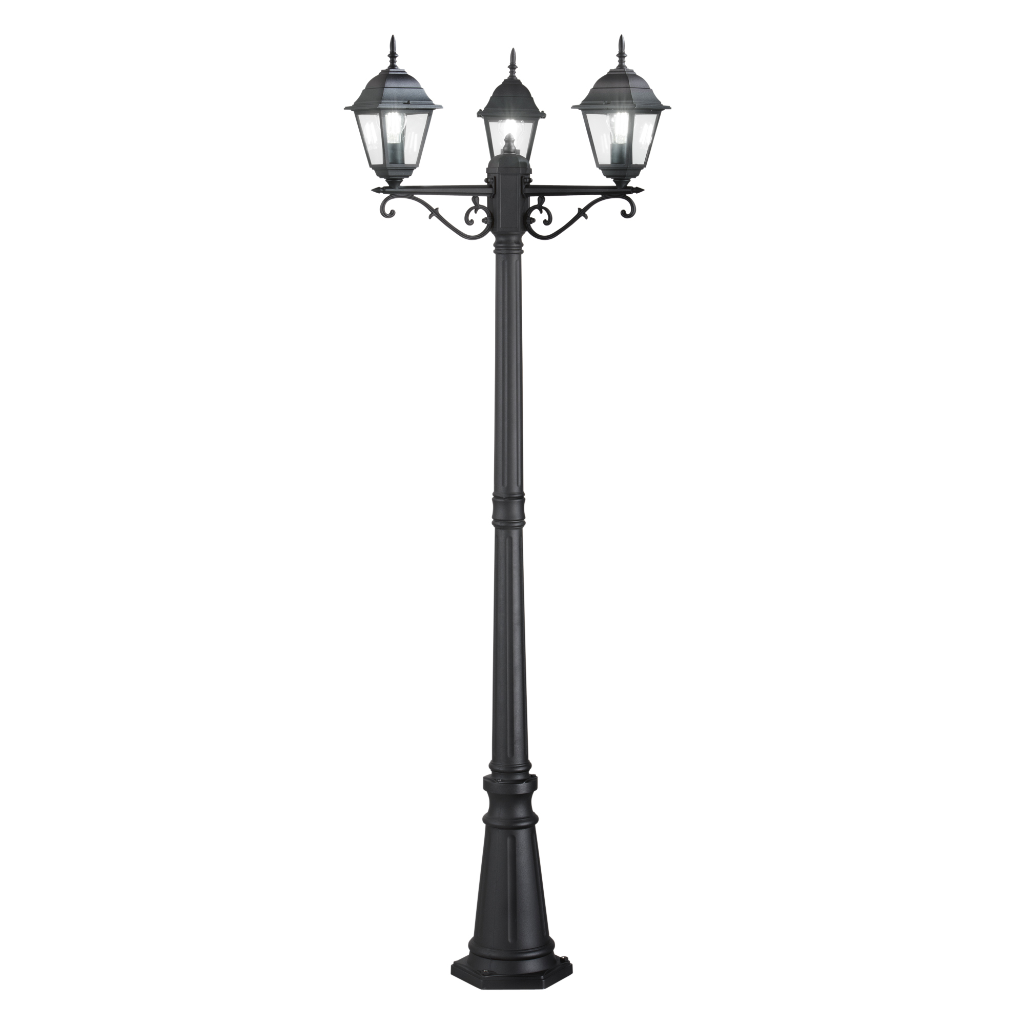 PALO ROMA NERO 3XE27 IP44 70X206CM - Intec