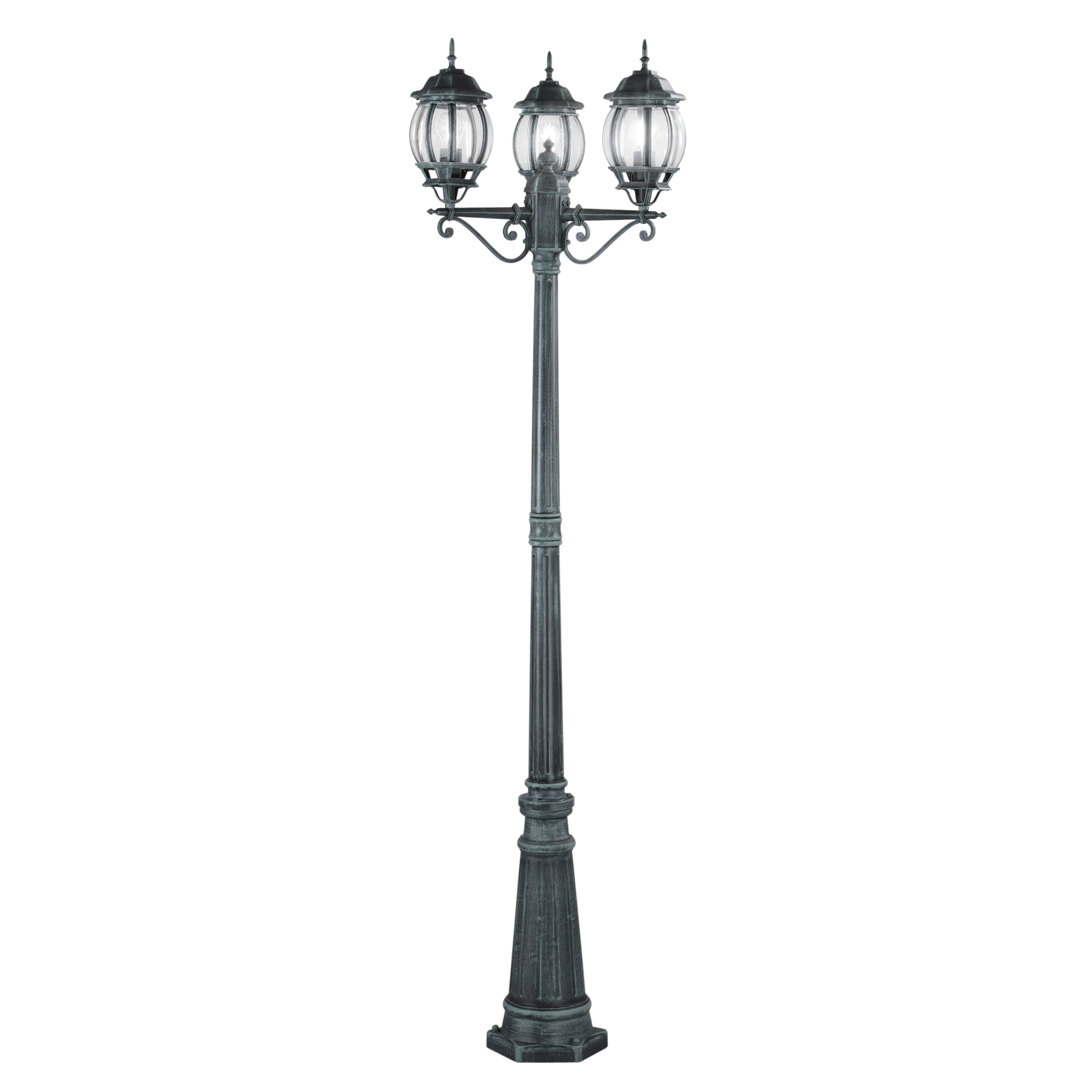 PALO SANTIAGO NERO/VERDE 3XE27 IP44 69X209CM - Intec