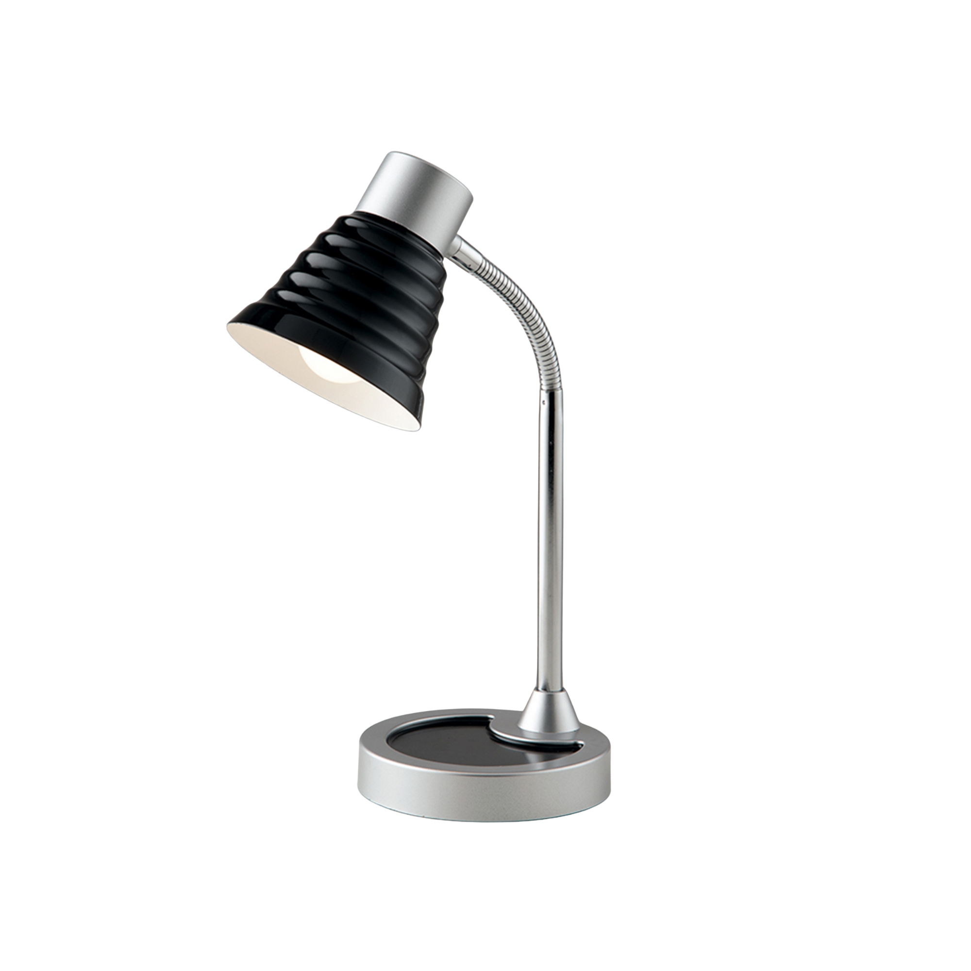 LAMPADA DA TAVOLO LEONARDO NERA 1XE14 13X39CM - Luce Ambiente e Design