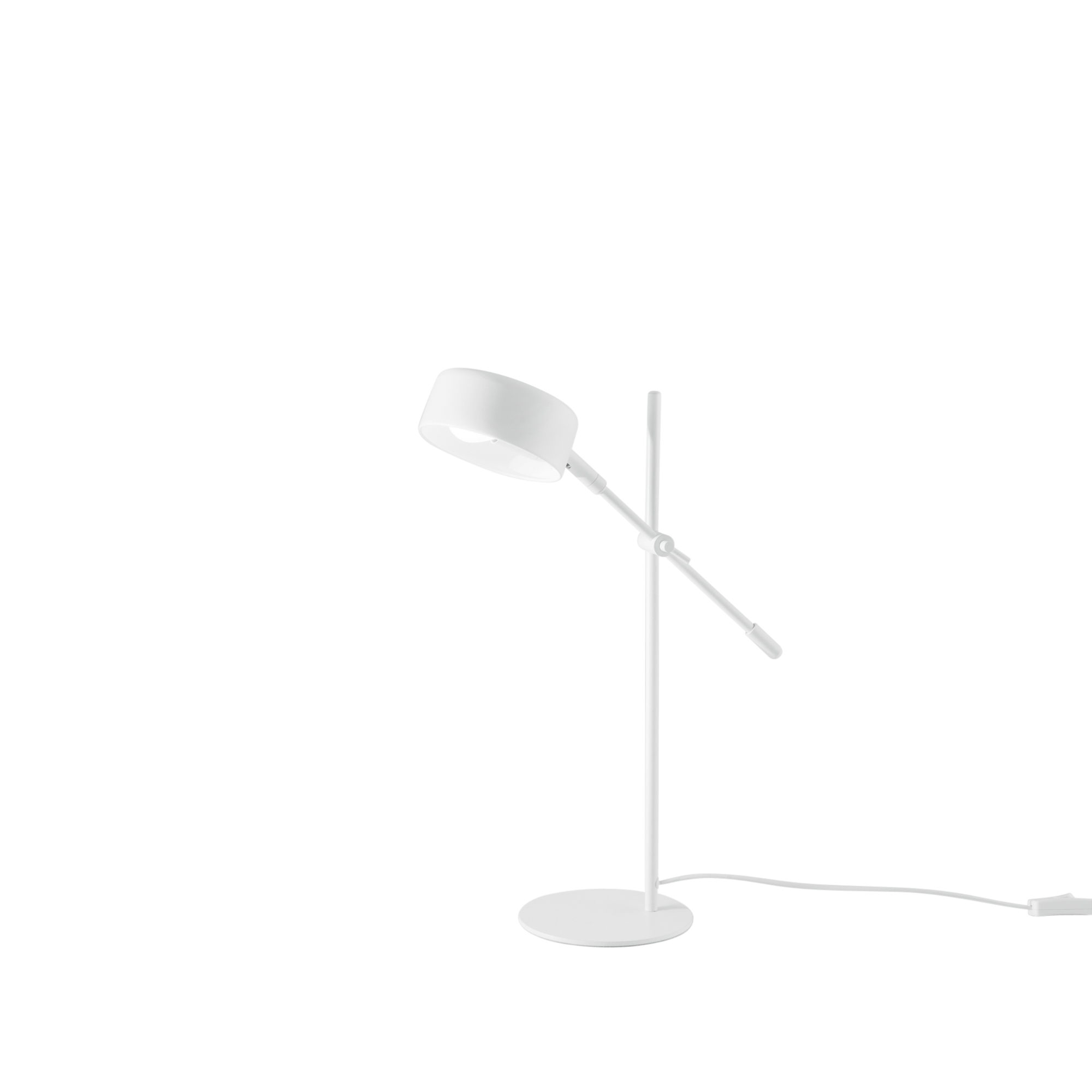 LAMPADA DA TAVOLO EIFFEL IN METALLO BIANCO CON PUNTO LUCE ORIENTABILE 1XE14 59,5X42X42CM - Luce Ambiente e Design