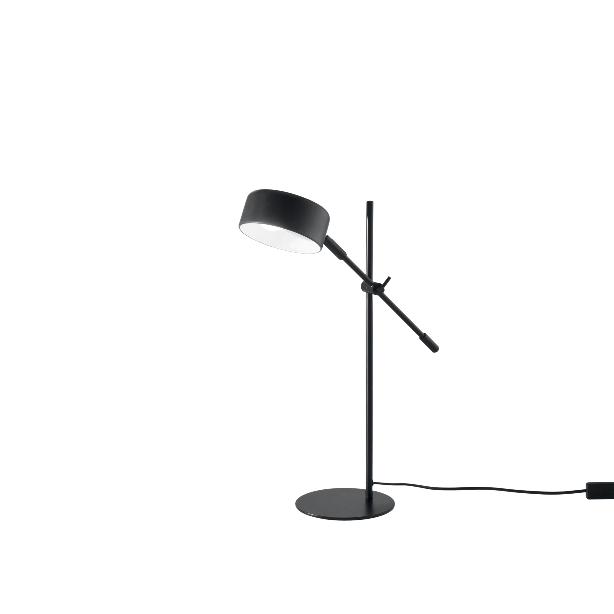 LAMPADA DA TAVOLO EIFFEL IN METALLO NERO CON PUNTO LUCE ORIENTABILE 1XE14 59,5X42X42CM - Luce Ambiente e Design