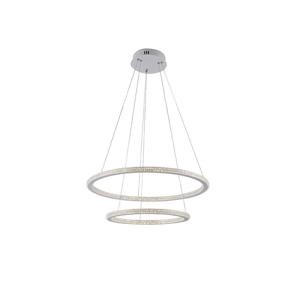 SOSPENSIONE LED BRYANT BIANCA 50W 6640LM 3000K 60X40X150CM - Luce Ambiente e Design