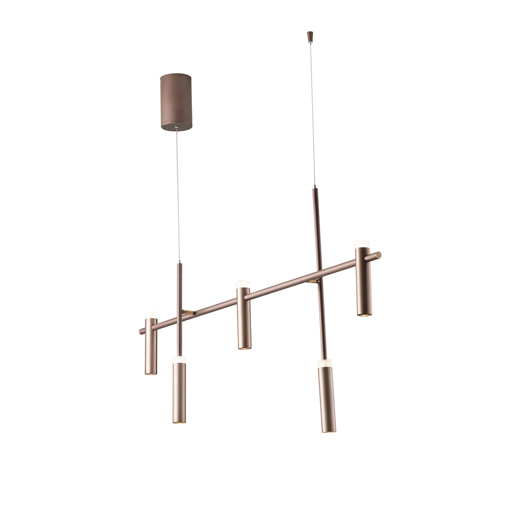 SOSPENSIONE LED CANDLE BRONZO 35W 3600LM 4000K 120X19,1X125CM - Luce Ambiente e Design