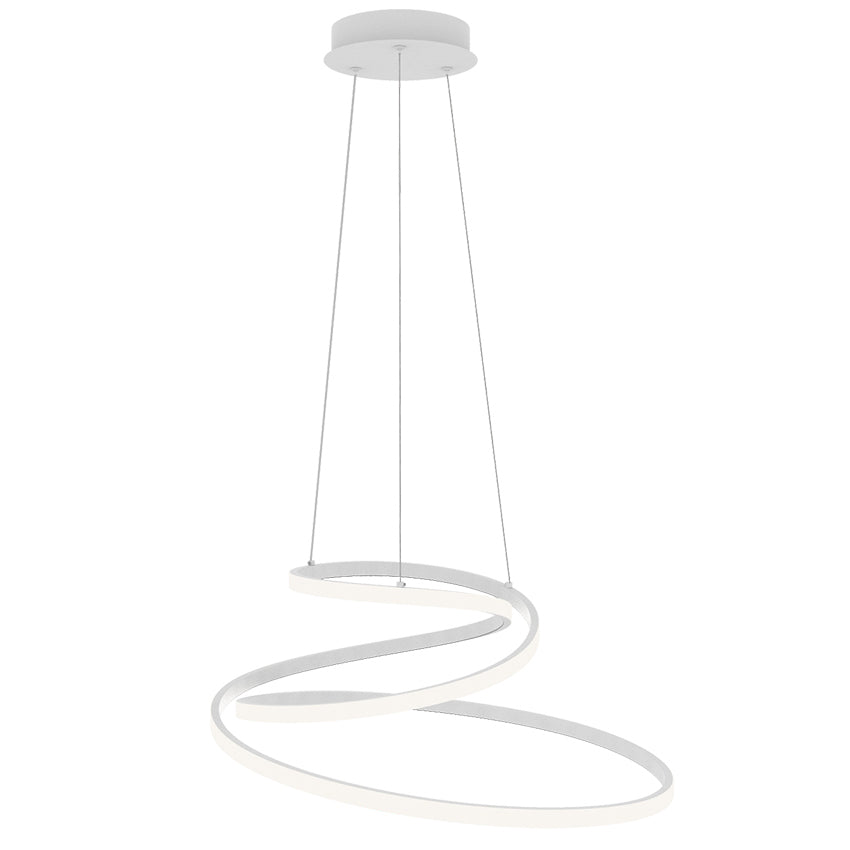 SOSPENSIONE LED COASTER BIANCA 60W 8000LM CCT 60X28X150CM - Luce Ambiente e Design