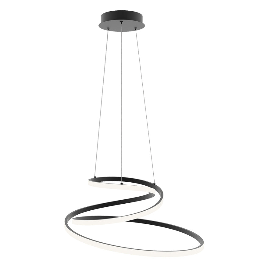 SOSPENSIONE LED COASTER NERA 60W 8000LM CCT 60X28X150CM - Luce Ambiente e Design