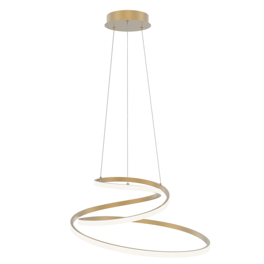 SOSPENSIONE LED COASTER ORO 60W 8000LM CCT 60X28X150CM - Luce Ambiente e Design