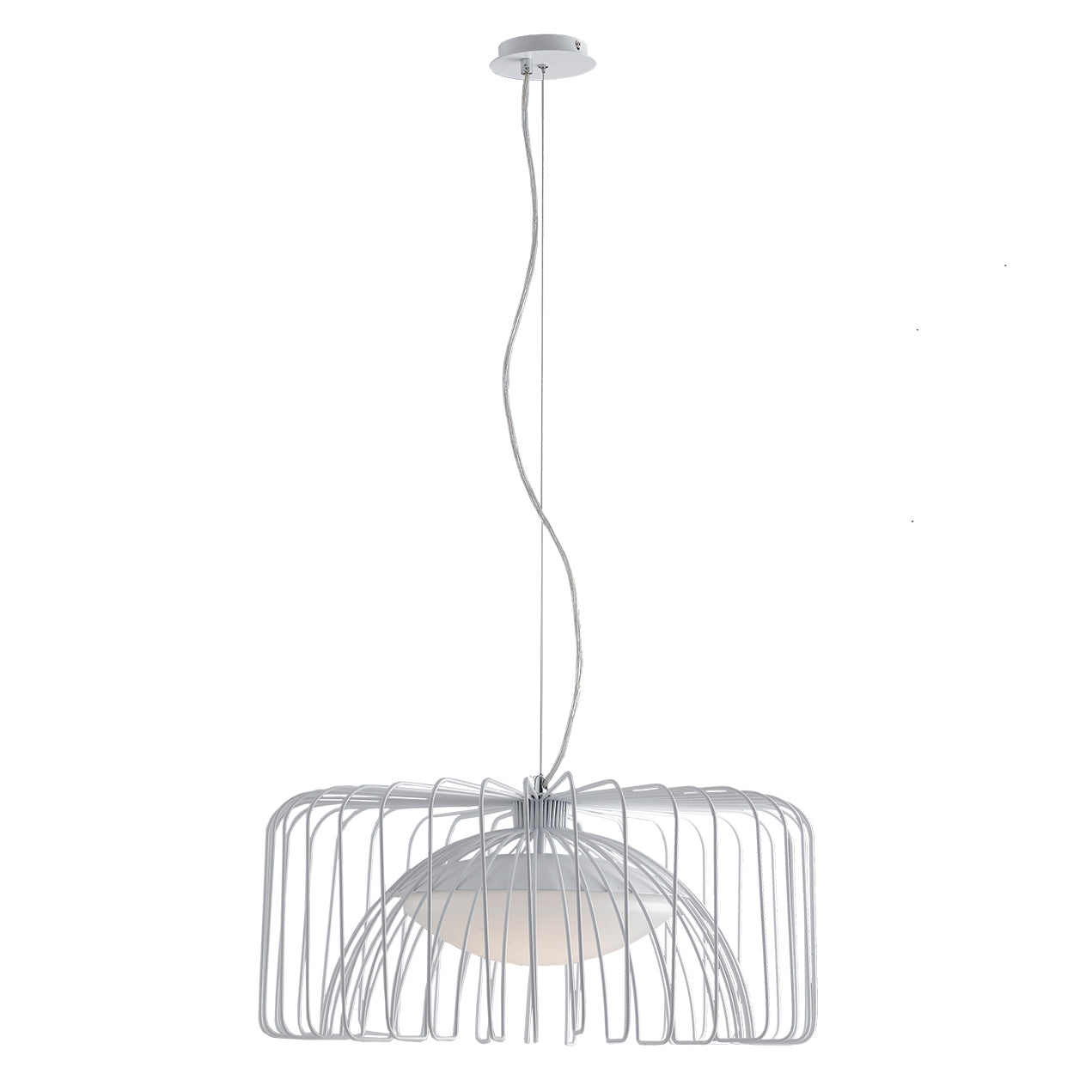 SOSPENSIONE LED COUGAR BIANCA 24W 2740LM 4000K 50X26X120CM - Luce Ambiente e Design