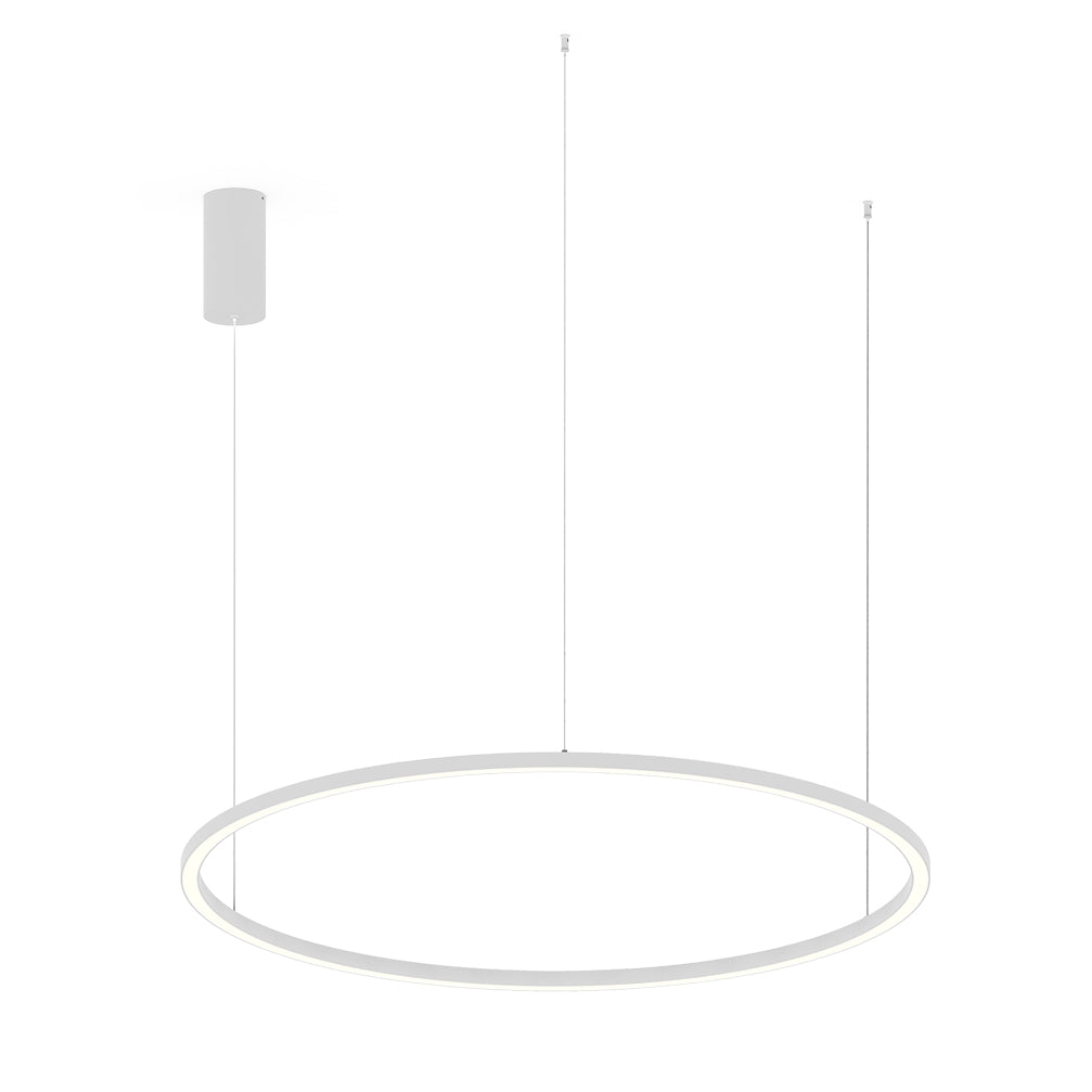SOSPENSIONE LED HOOP BIANCA 60W 9000LM CCT 120X120X150CM - Luce Ambiente e Design