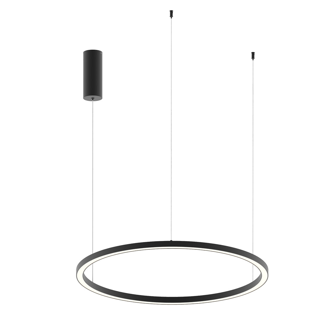 SOSPENSIONE LED HOOP NERA 40W 6000LM CCT 80X80X150CM - Luce Ambiente e Design