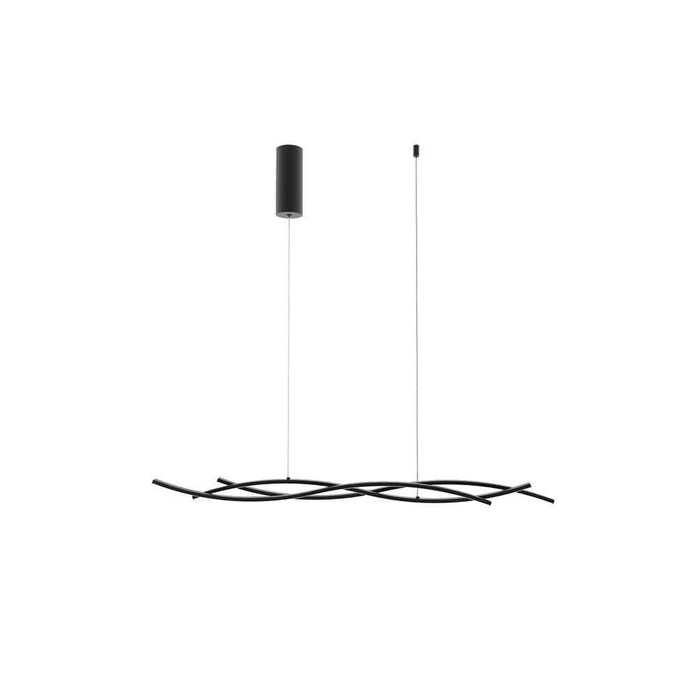 SOSPENSIONE LED KINETIC NERA 40W 5100LM CCT 117,2X6X105CM - Luce Ambiente e Design