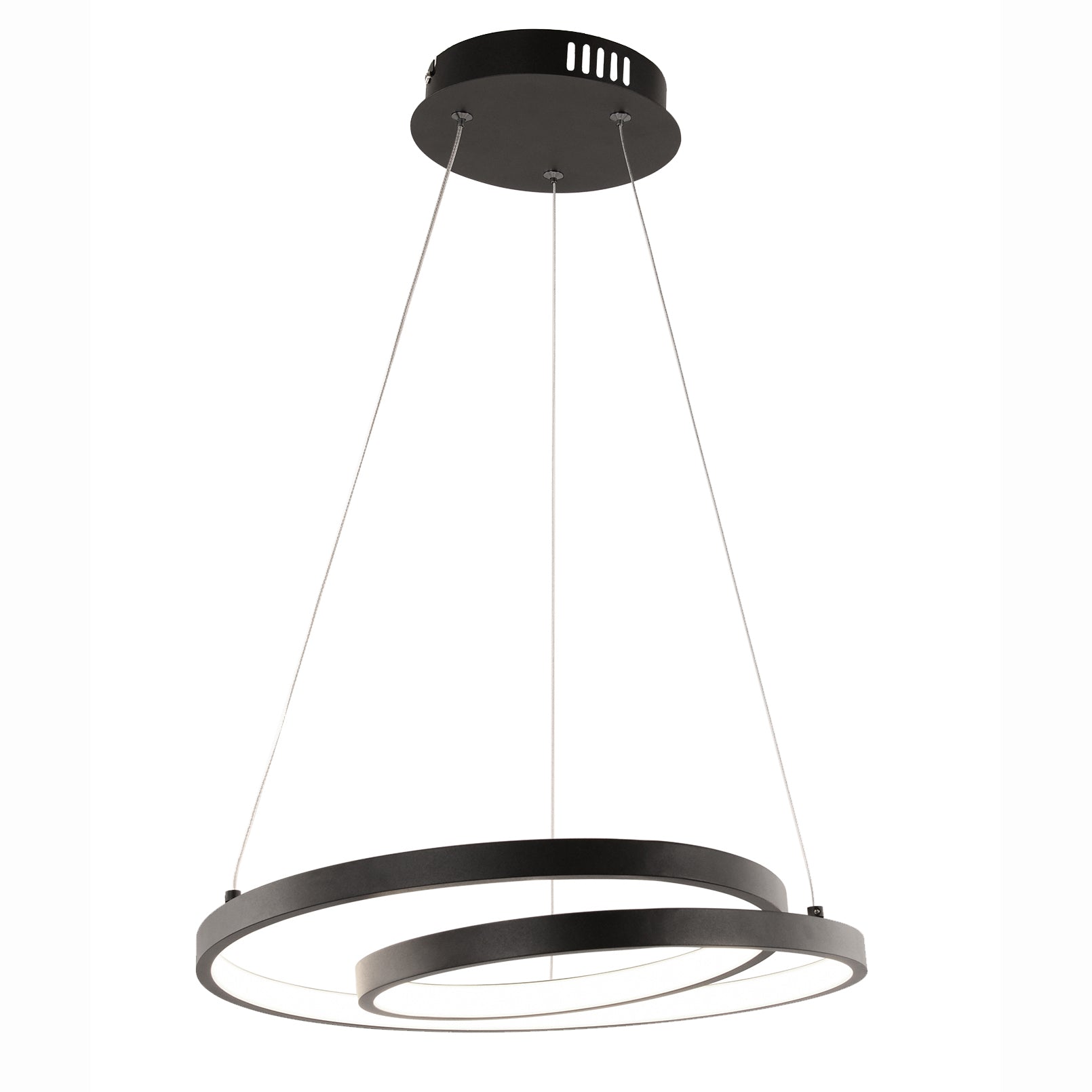 SOSPENSIONE LED LIEVE NERA 30W 4000LM CCT 40X6,5X150CM - Luce Ambiente e Design