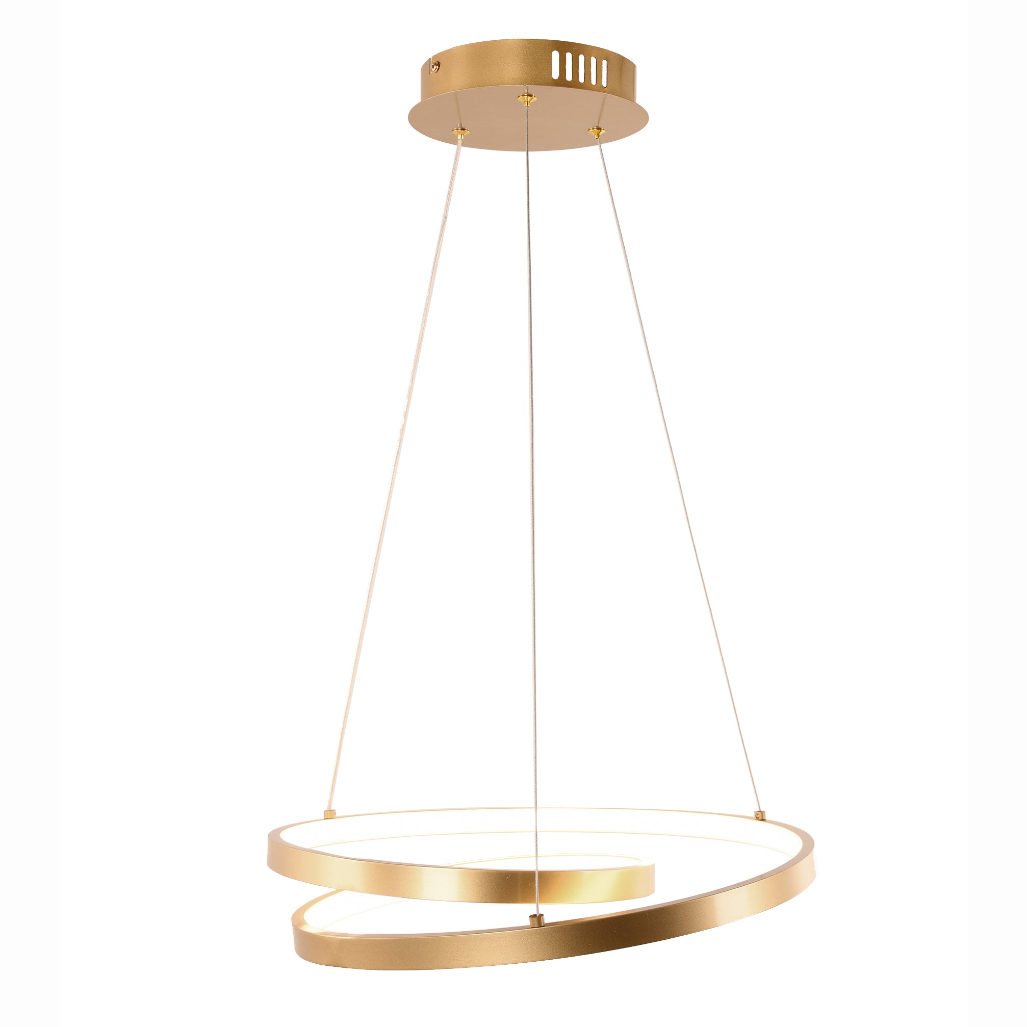 SOSPENSIONE LED LIEVE ORO 30W 4000LM CCT 40X6,5X150CM - Luce Ambiente e Design