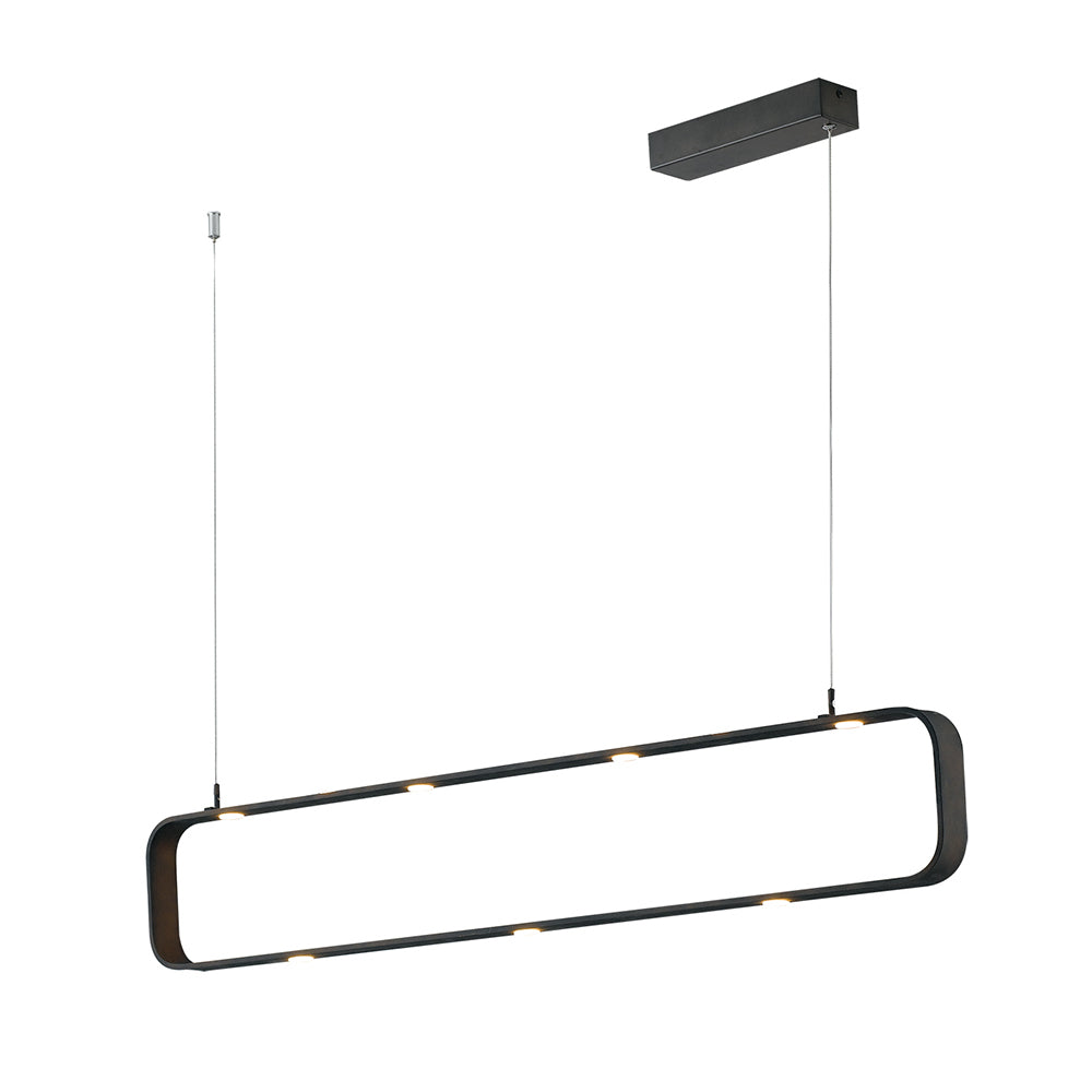 SOSPENSIONE LED MOKA MARRONE 45W 3780LM 3000K DIMMERABILE 100X4X120CM - Luce Ambiente e Design