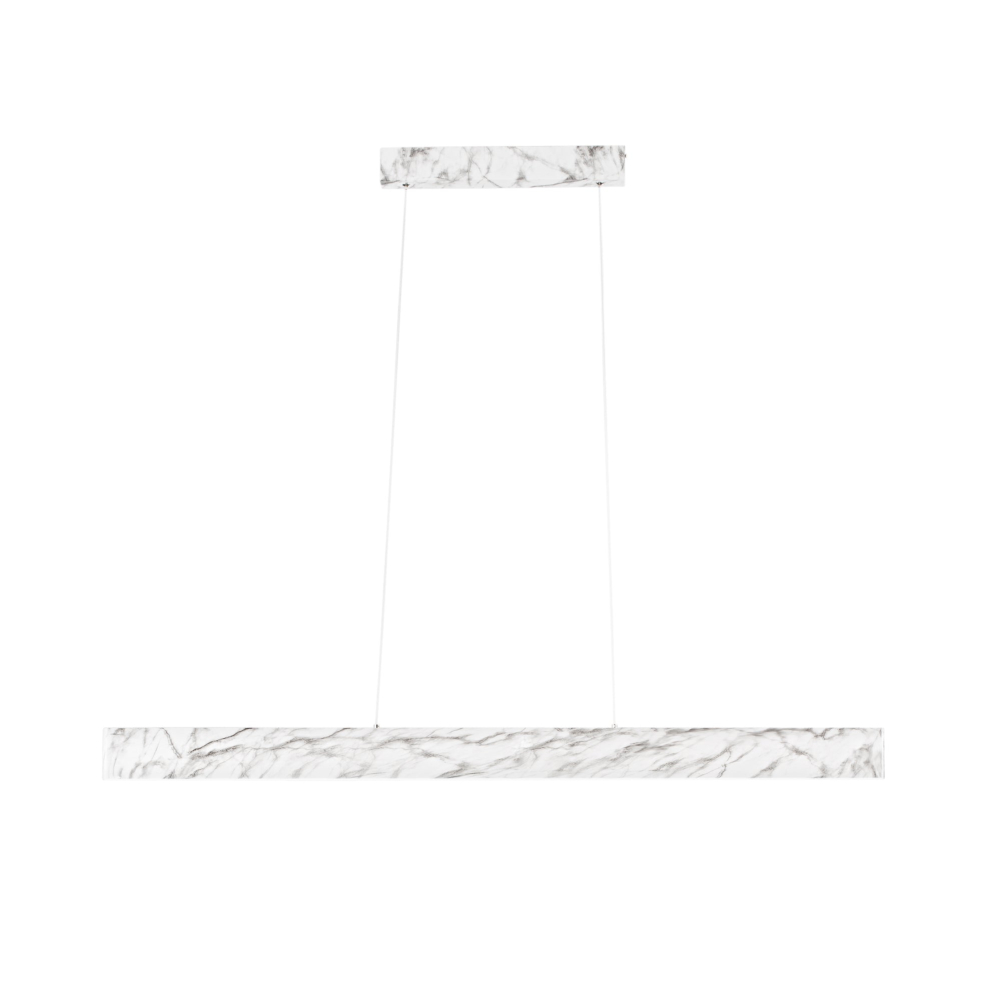SOSPENSIONE LED NAVEL MARMO 40W 6400LM CCT 121,5X8X150CM - Luce Ambiente e Design