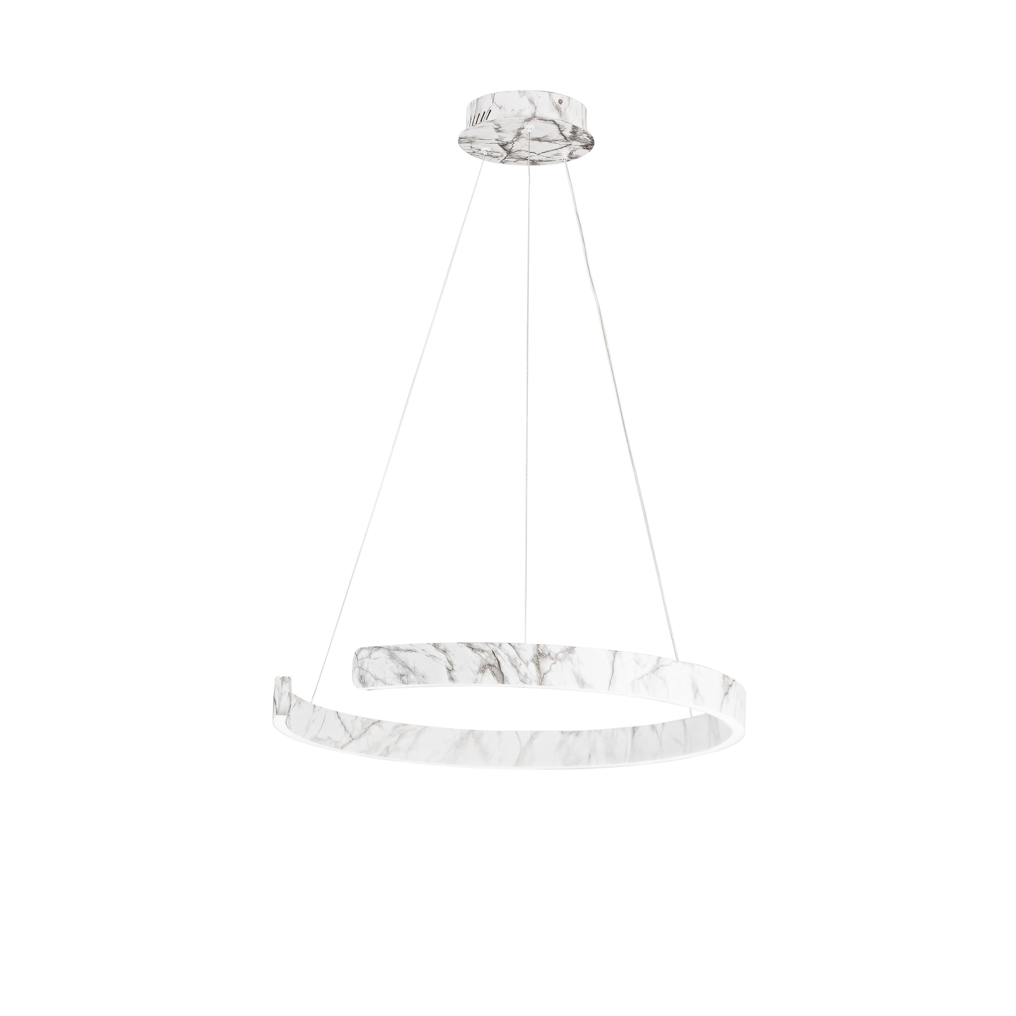 SOSPENSIONE LED NAVEL MARMO 30W 3900LM CCT 60X60X150CM - Luce Ambiente e Design