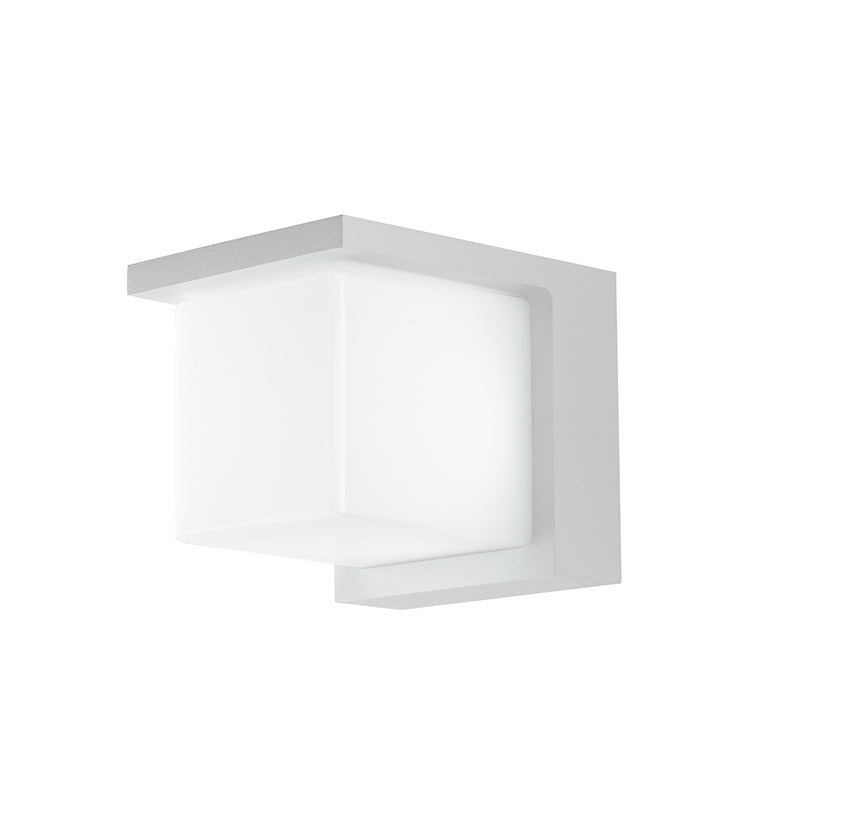 APPLIQUE LED NISMO BIANCA IN ALLUMINIO 12W 1440LM 4000K IP54 10X10X12CM - Intec