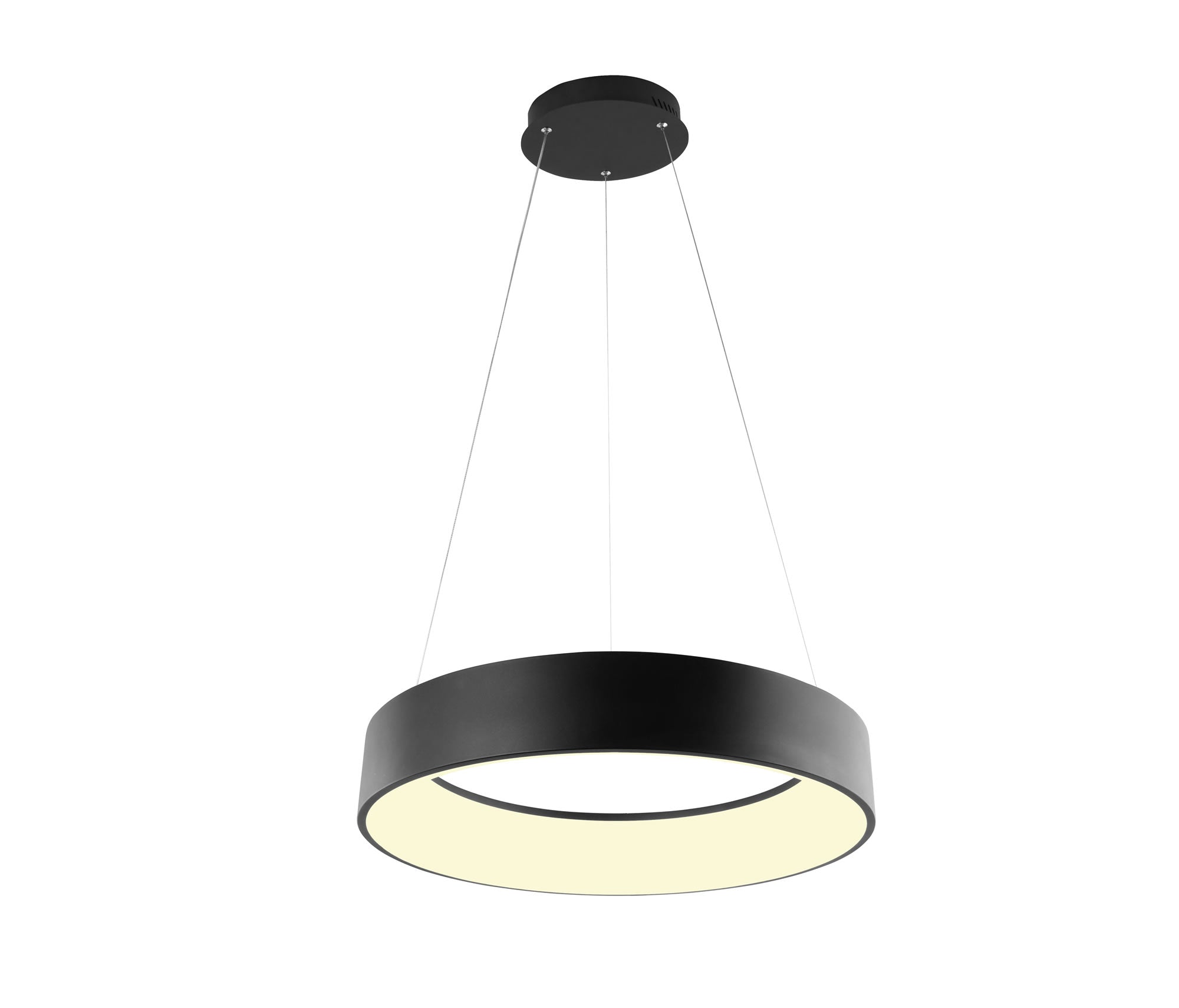SOSPENSIONE LED NOAH NERA 60W 8000LM CCT 60X10X150CM - Luce Ambiente e Design