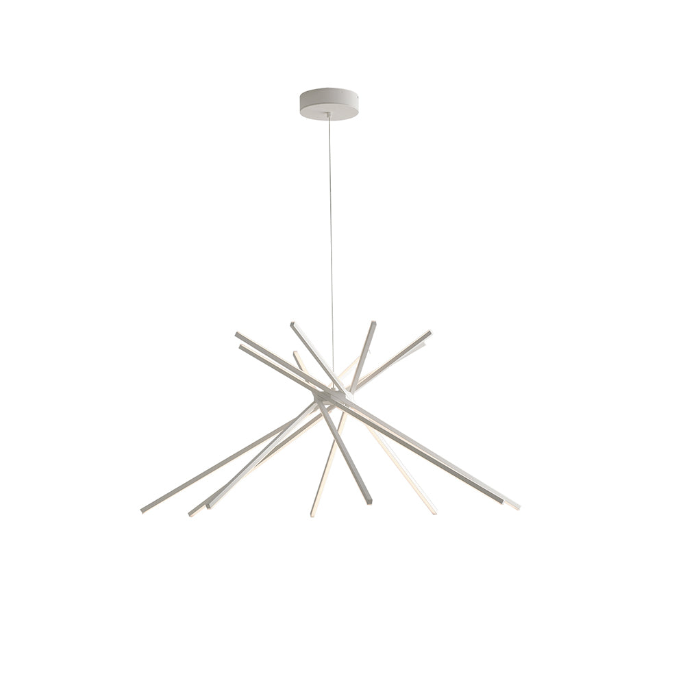 SOSPENSIONE LED SHANGHAI BIANCA 56W 6560LM 3000K 113X51,5X160CM - Luce Ambiente e Design