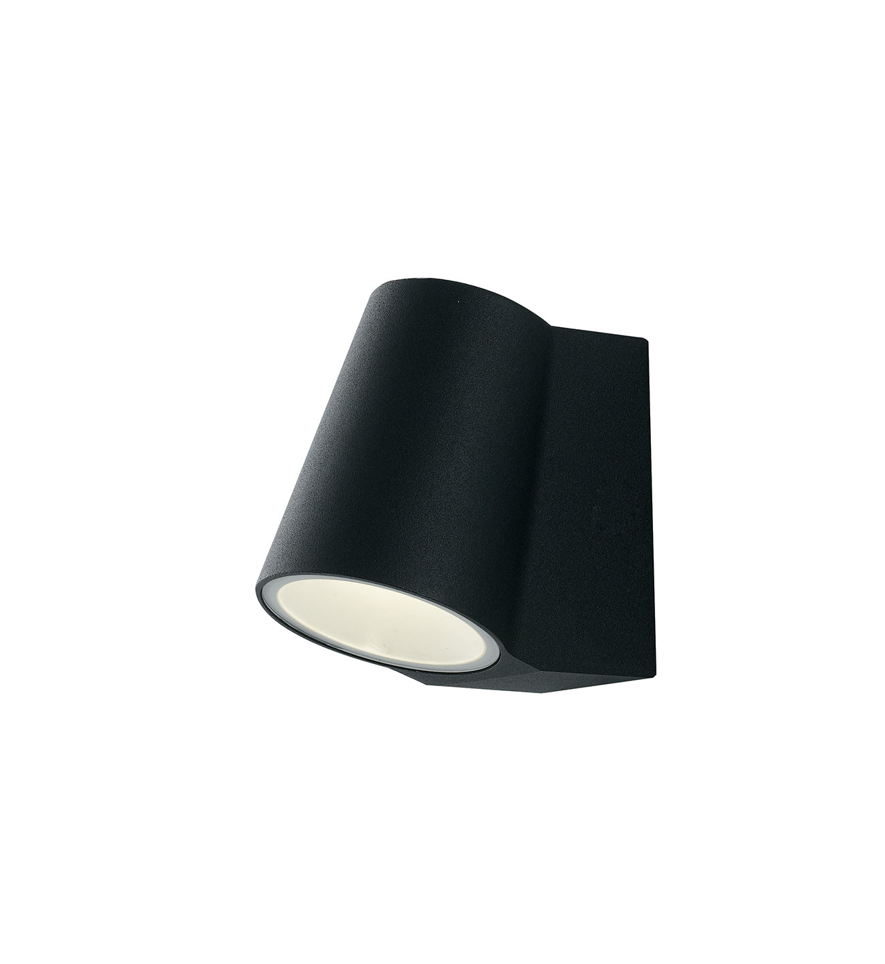 APPLIQUE LED SINTESI NERA IN ALLUMINIO 6W 400LM 4000K IP44 13X7,6X12CM - Intec
