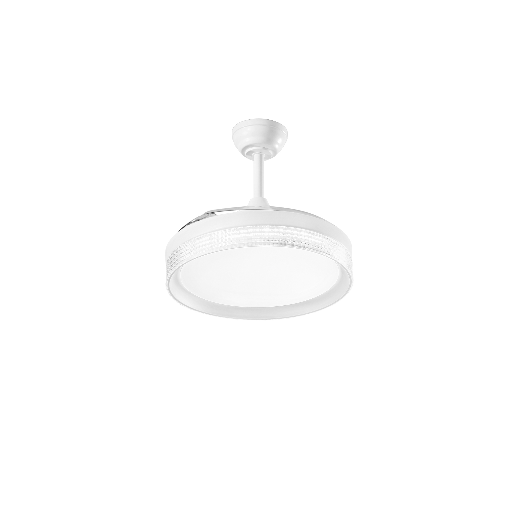 PLAFONIERA LED VENTILATORE ALBATROS PALE RETRATTILI BIANCO 36W 4668LM CCT 106,6X50CM - Intec