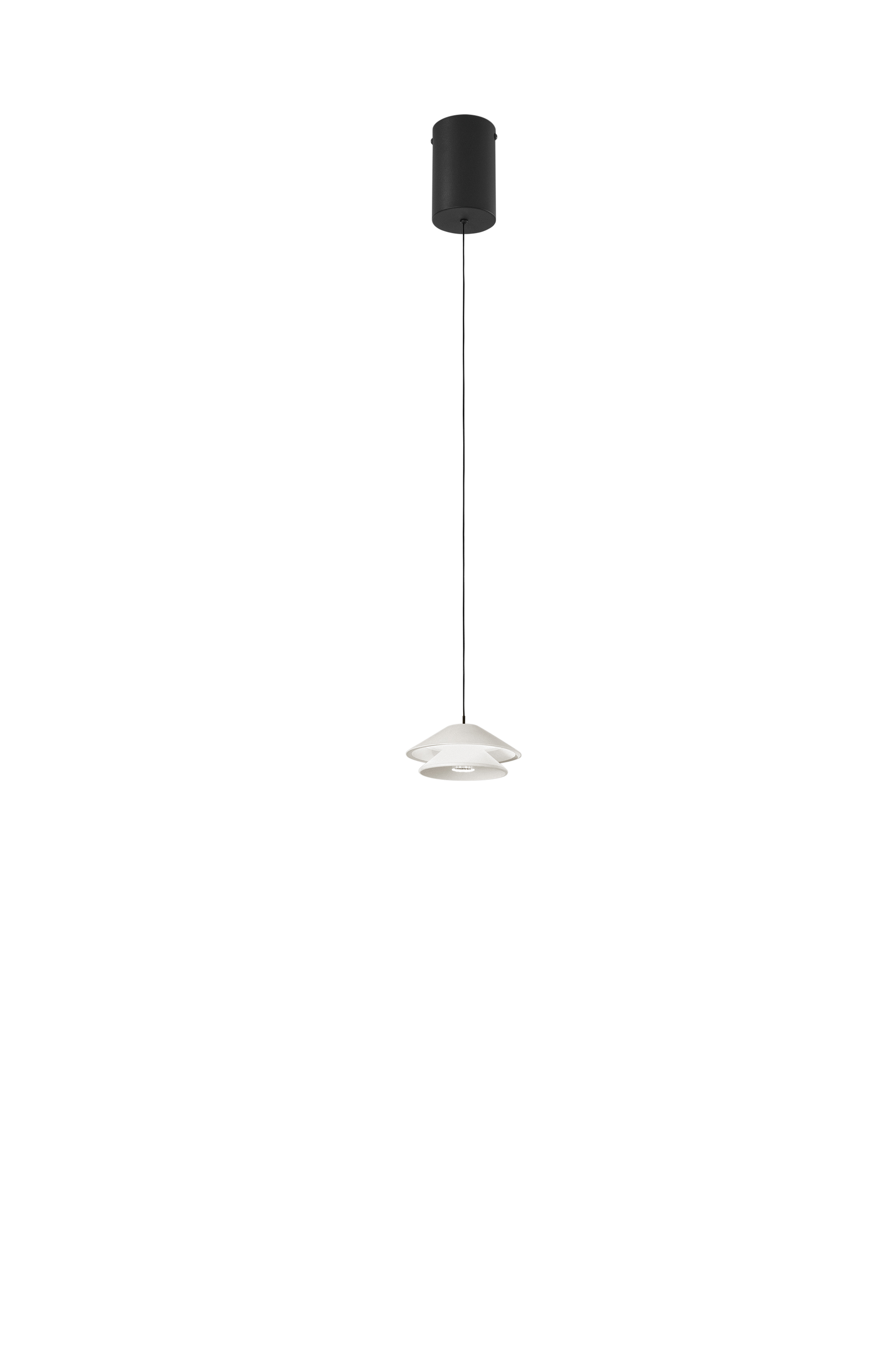 SOSPENSIONE LED ATREO BIANCO IN METALLO E ALLUMINIO 5W 3000K D13X200CM - Luce Ambiente e Design